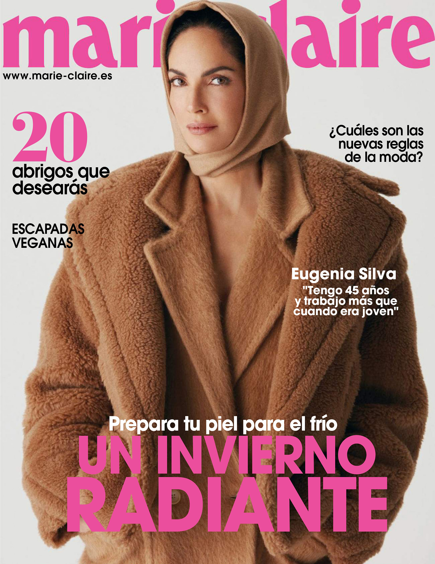 Eugenia Silva covers Marie Claire Spain November 2021 by Tomás de la Fuente