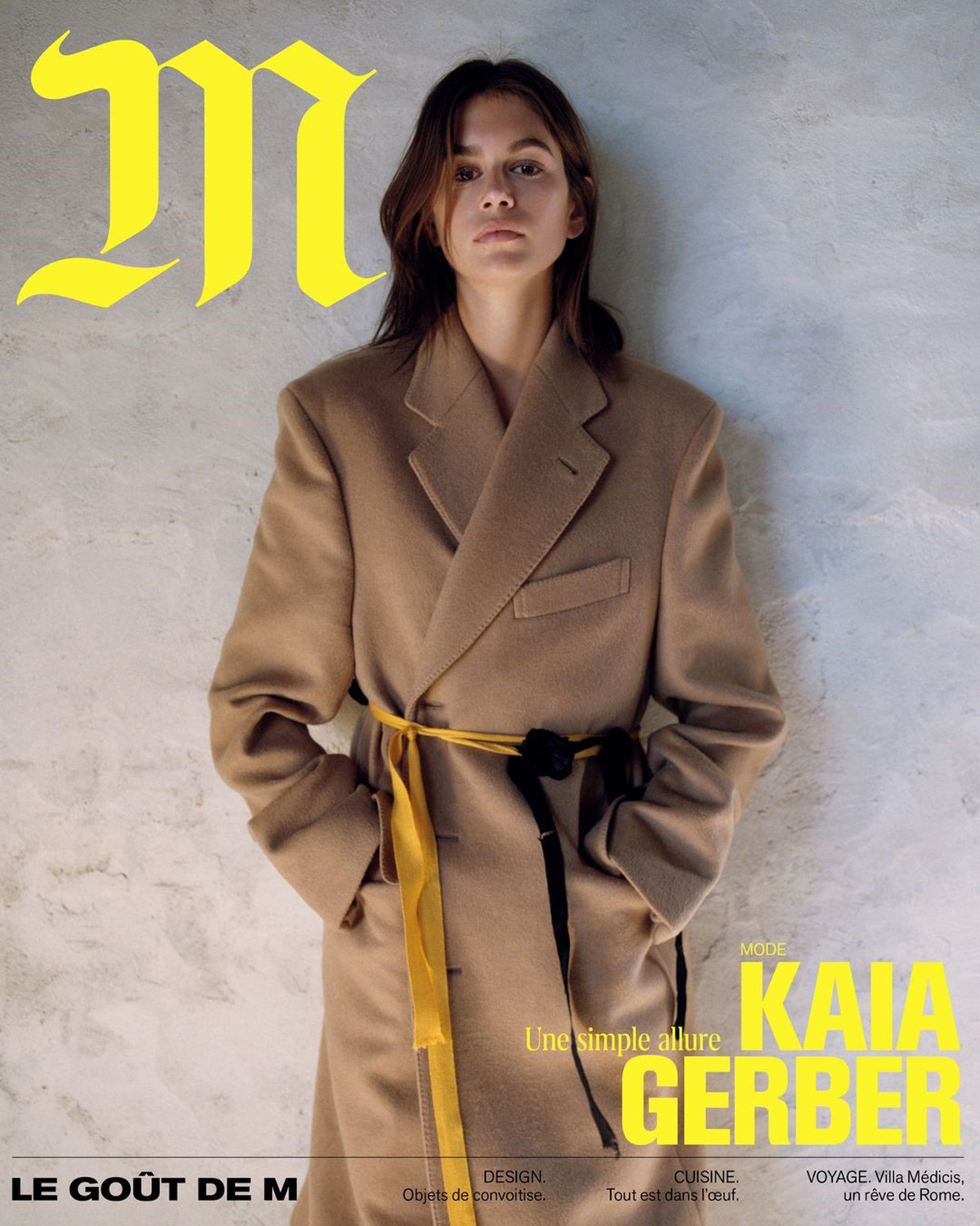 Kaia Gerber covers M Le magazine du Monde November 6th, 2021 by Zoë Ghertner