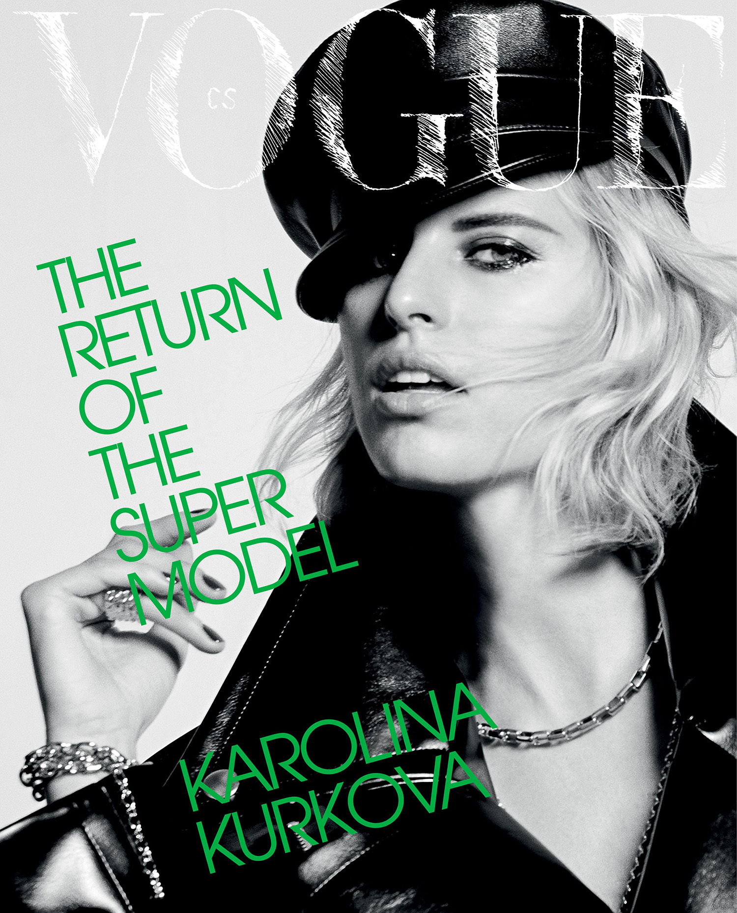 Karolina Kurkova covers Vogue Czechoslovakia October 2021 by Marcus Cooper