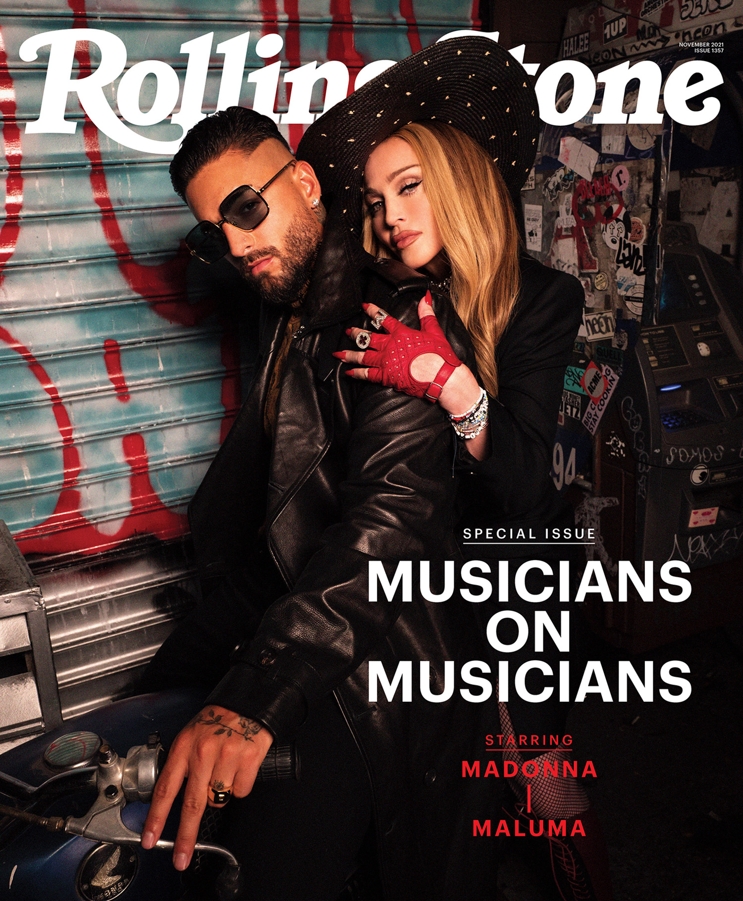 Madonna and Maluma cover Rolling Stone November 2021 by Ricardo Gomes