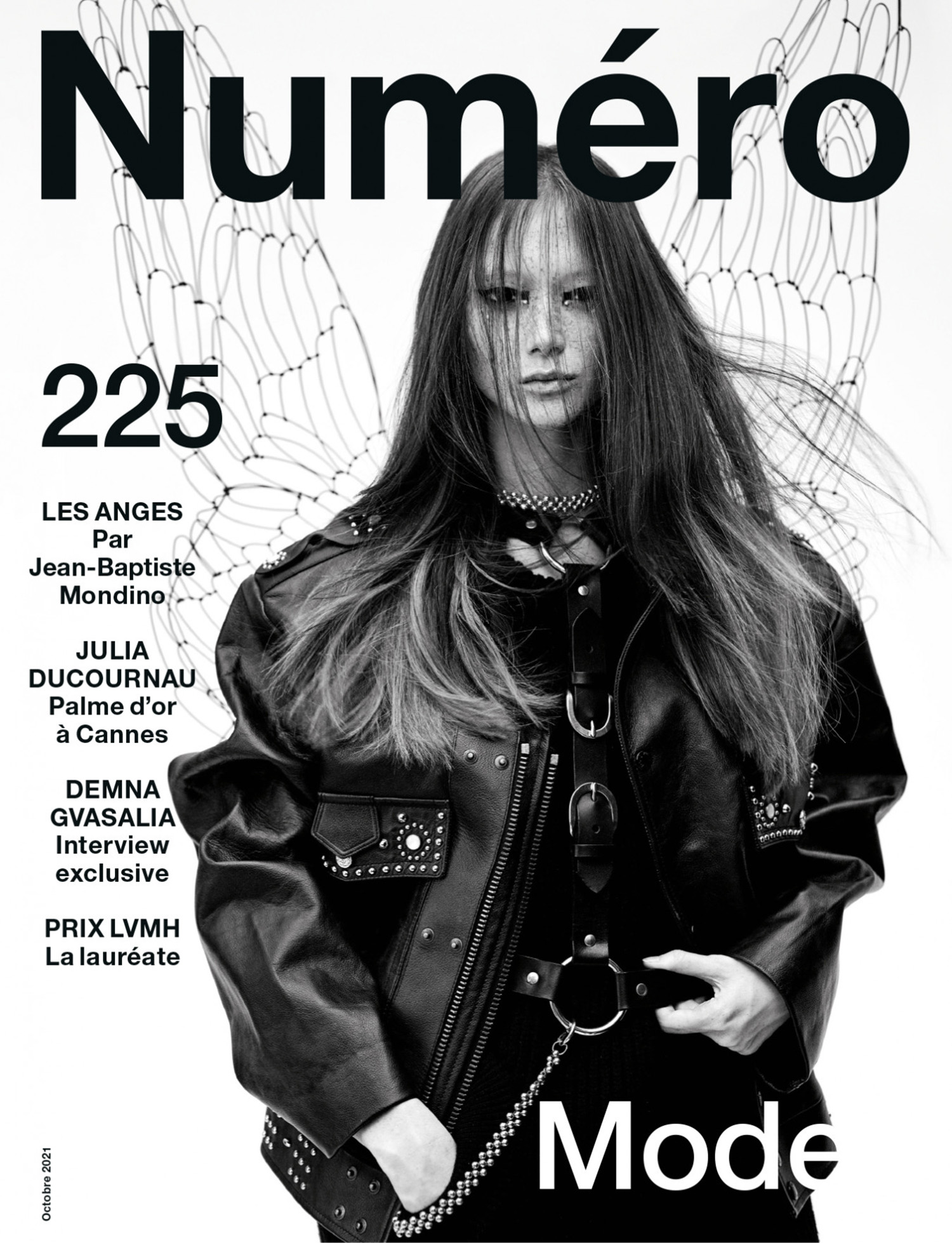 Sara Grace Wallerstedt covers Numéro October 2021 by Jean-Baptiste Mondino