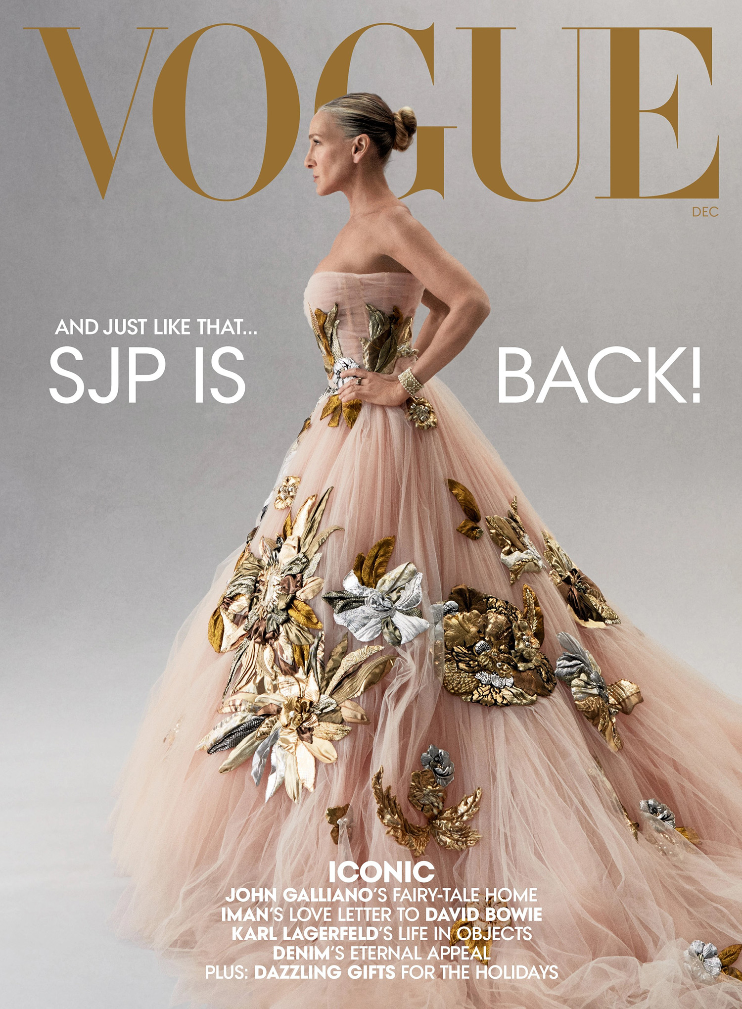 Sarah Jessica Parker covers Vogue US December 2021 by Dan Jackson