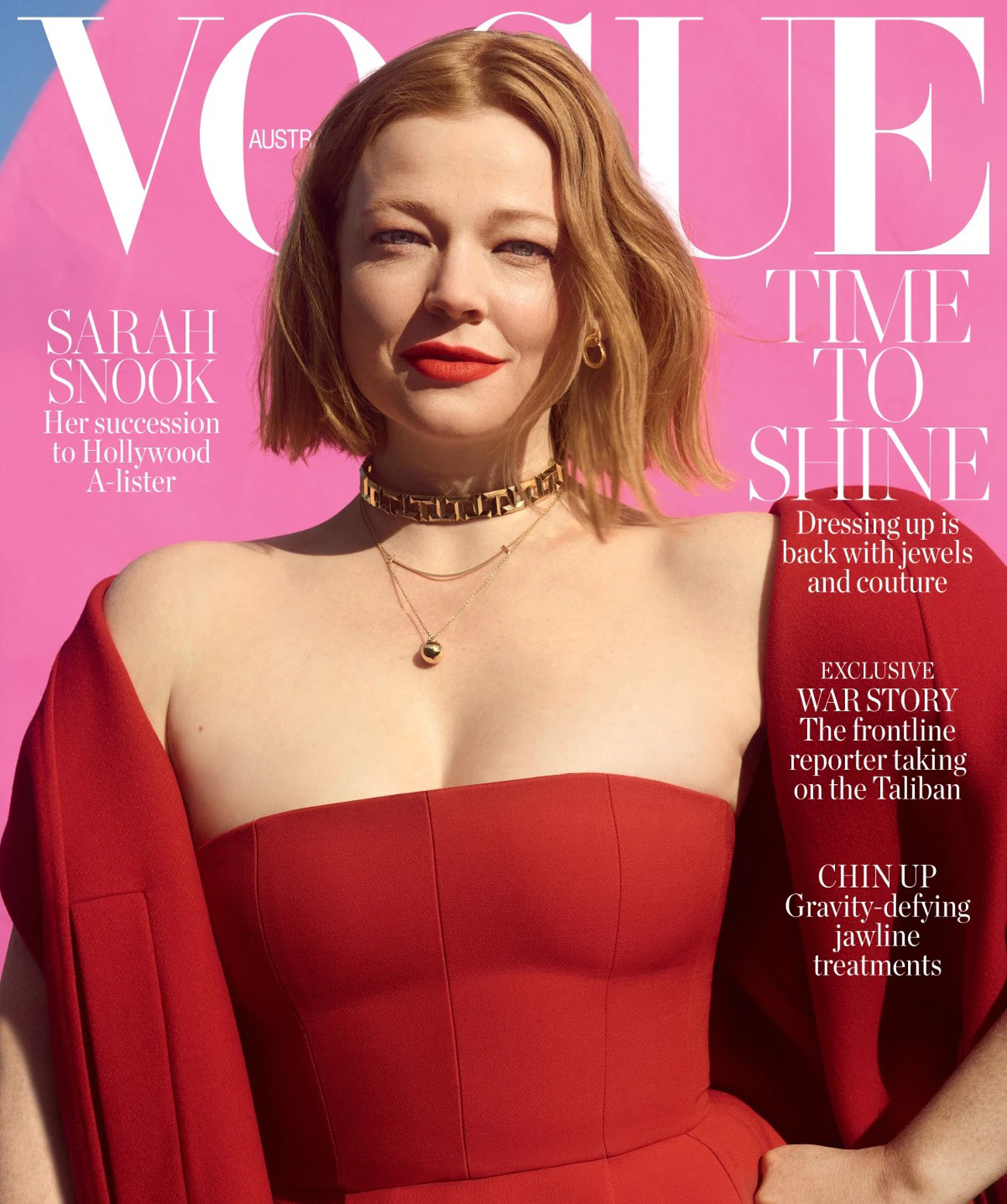 Sarah Snook covers Vogue Australia November 2021 by Simon Eeles