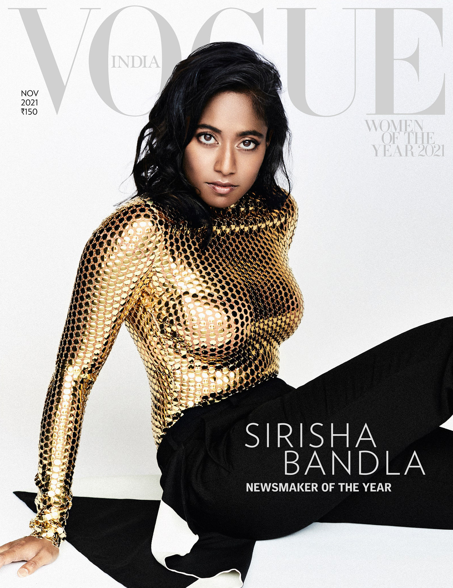 Sirisha Bandla covers Vogue India November 2021 by Billy Kidd
