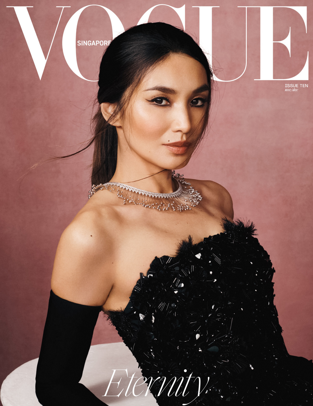 Gemma Chan covers Vogue Singapore November December 2021 by Liz Collins