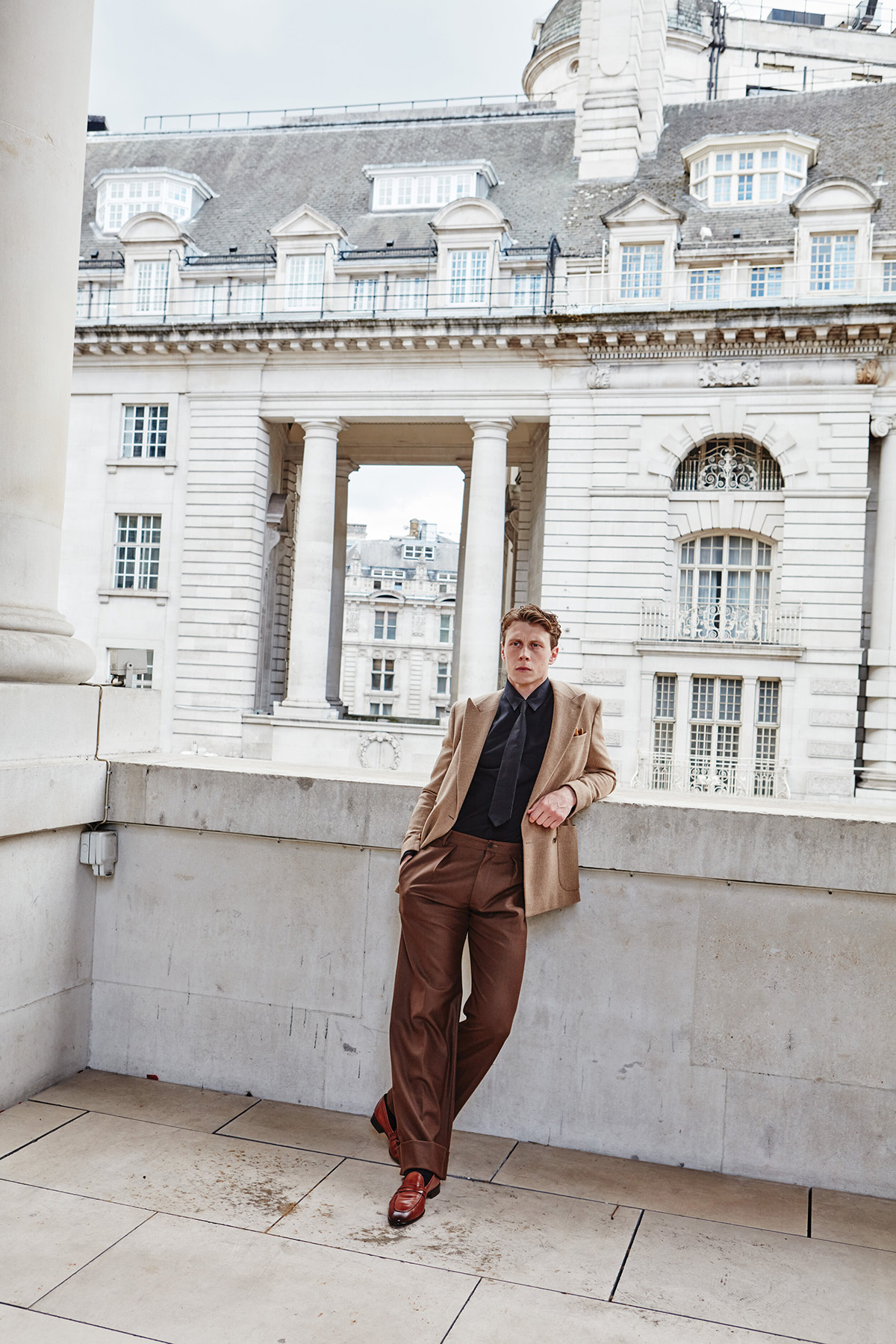 George MacKay covers Flaunt Magazine Issue 176 by Danny Kasirye
