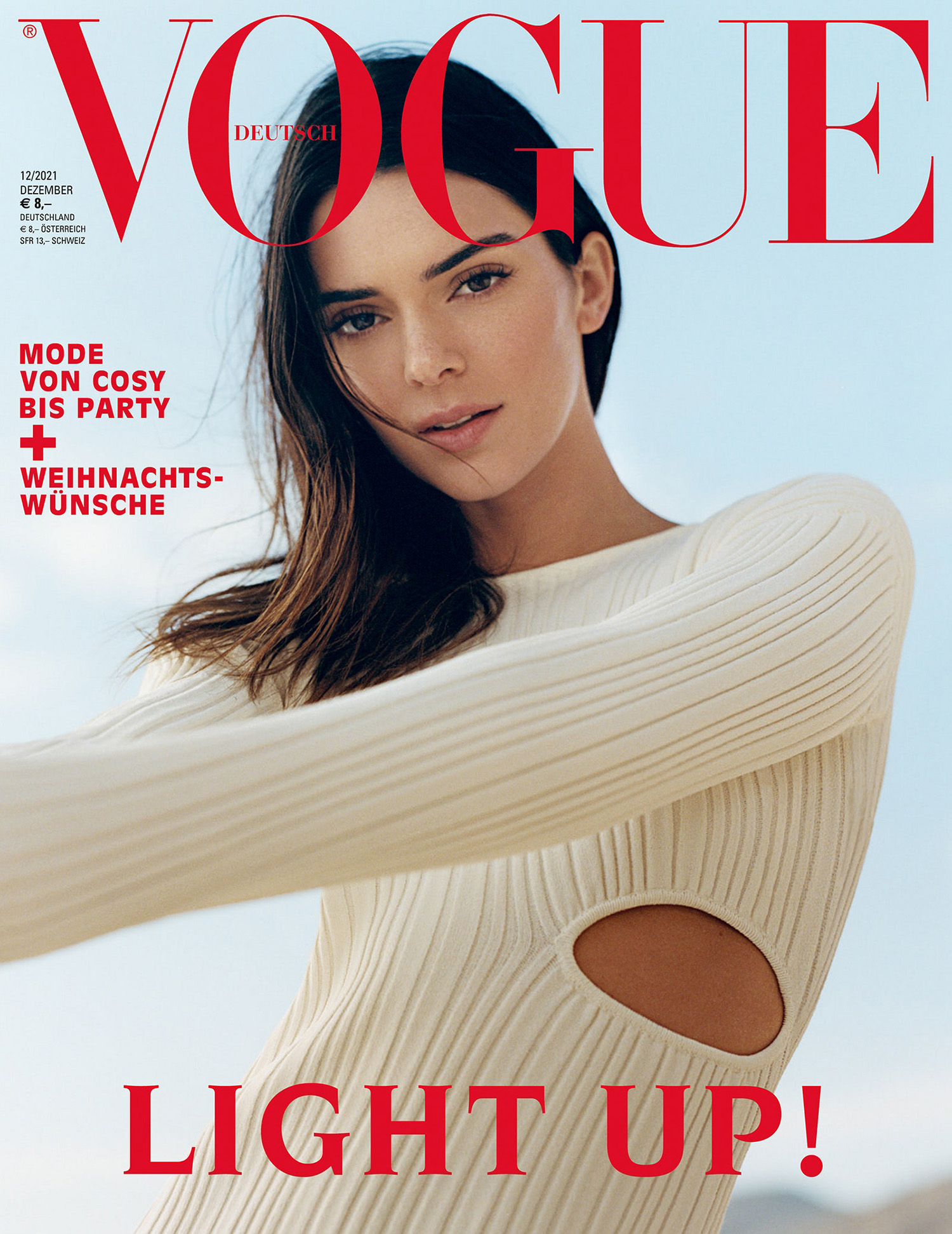 Kendall Jenner covers Vogue Germany December 2021 by Dan Martensen