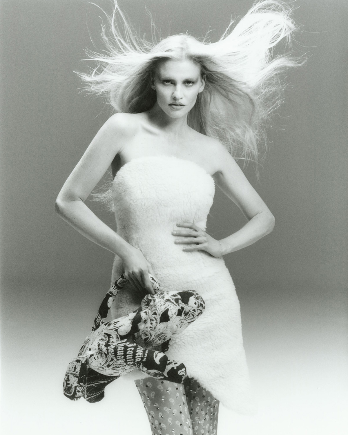 Lara Stone in Matty Bovan on CR Fashion Book Issue 19 by Louie Banks