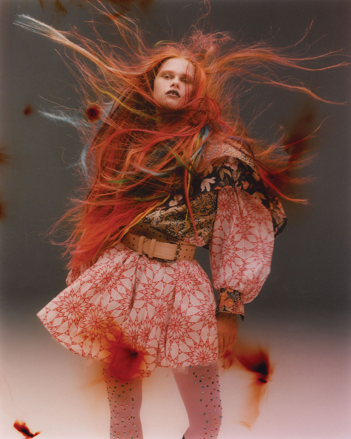 Lara Stone in Matty Bovan on CR Fashion Book Issue 19 by Louie Banks