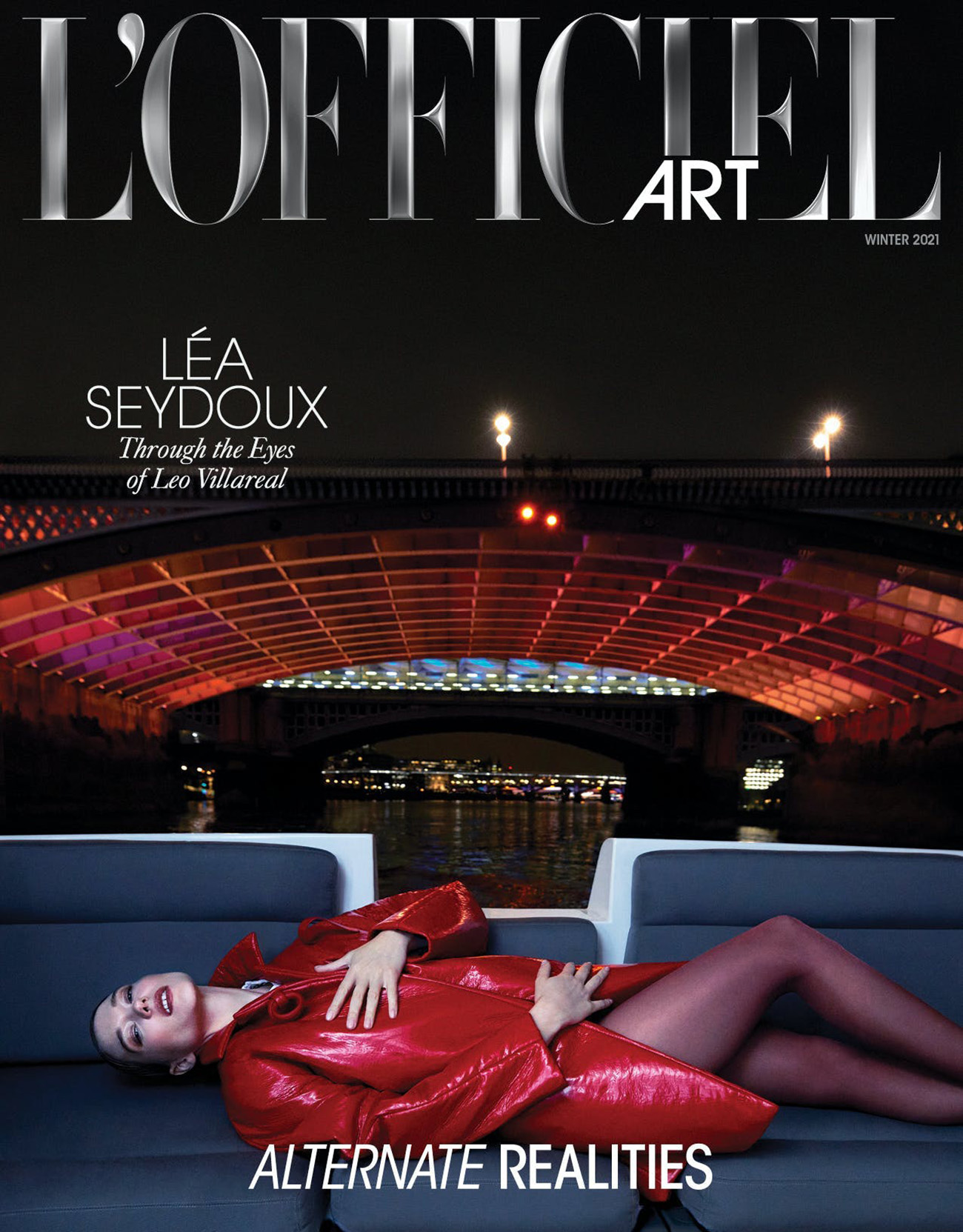 Léa Seydoux in Louis Vuitton on L’Officiel Art Global Winter 2021 by Chris Sutton
