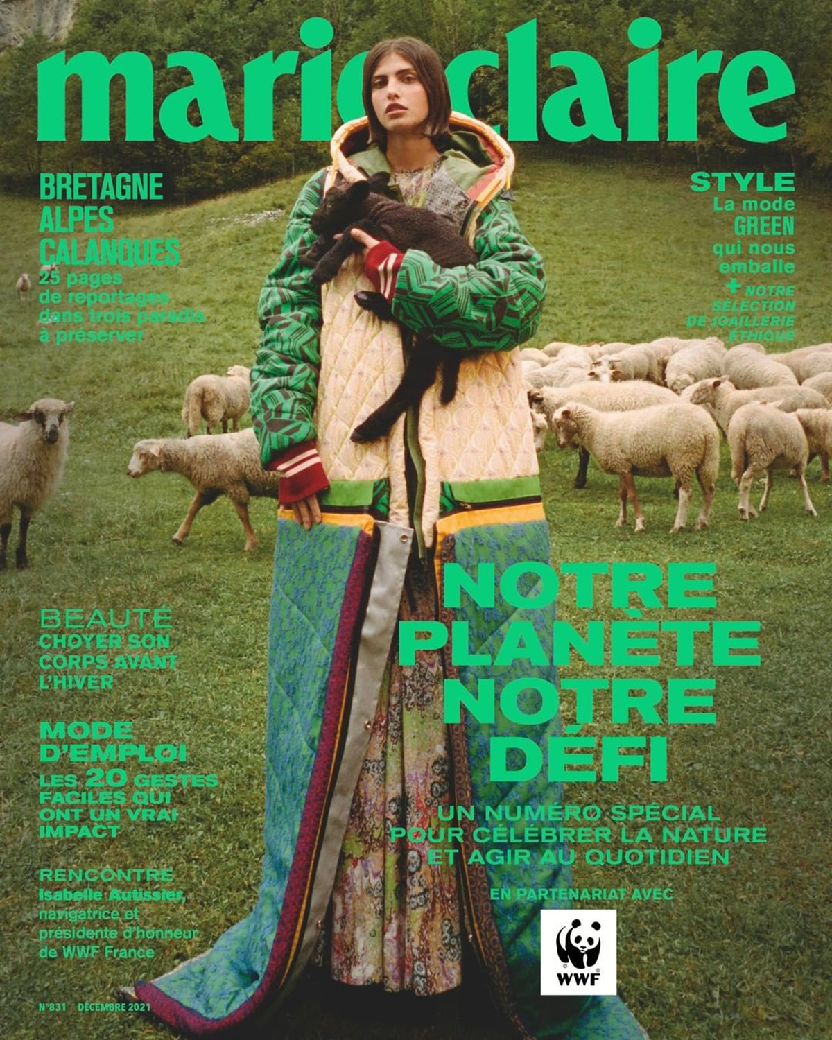Lila Cardona covers Marie Claire France December 2021 by Rémi Ferrante