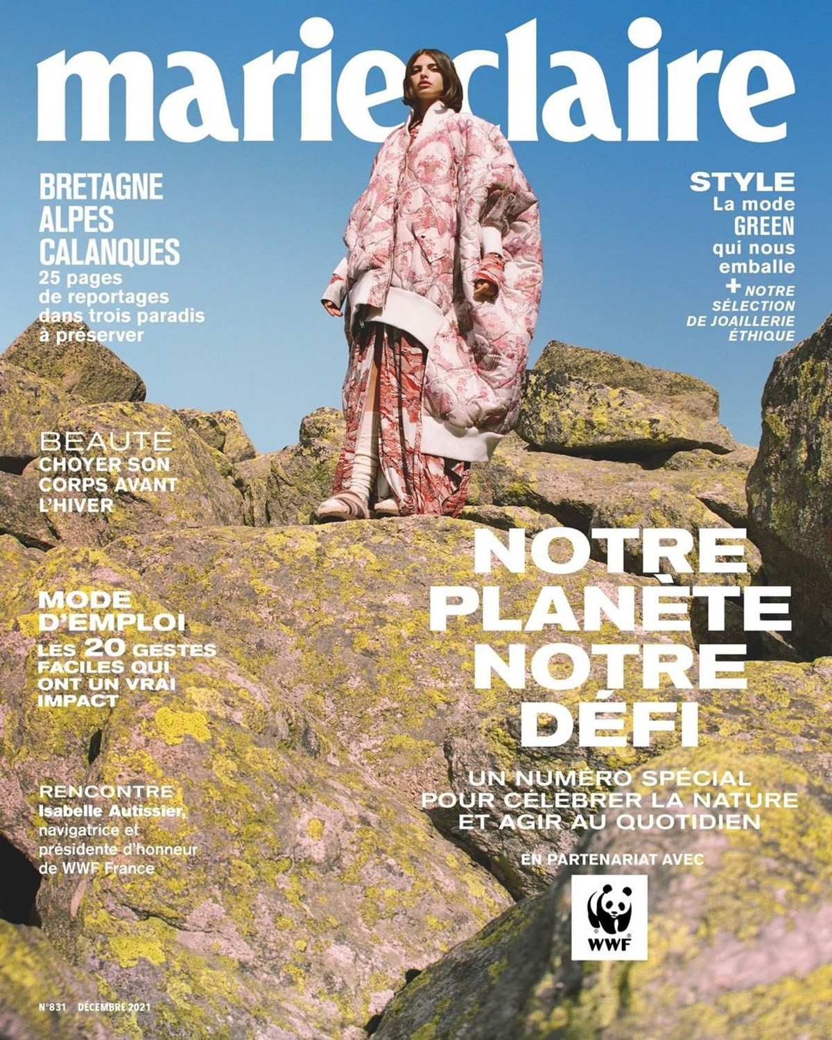 Lila Cardona covers Marie Claire France December 2021 by Rémi Ferrante