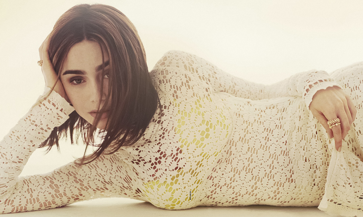 Lily Collins covers Vogue Australia December 2021 by Ned Rogers