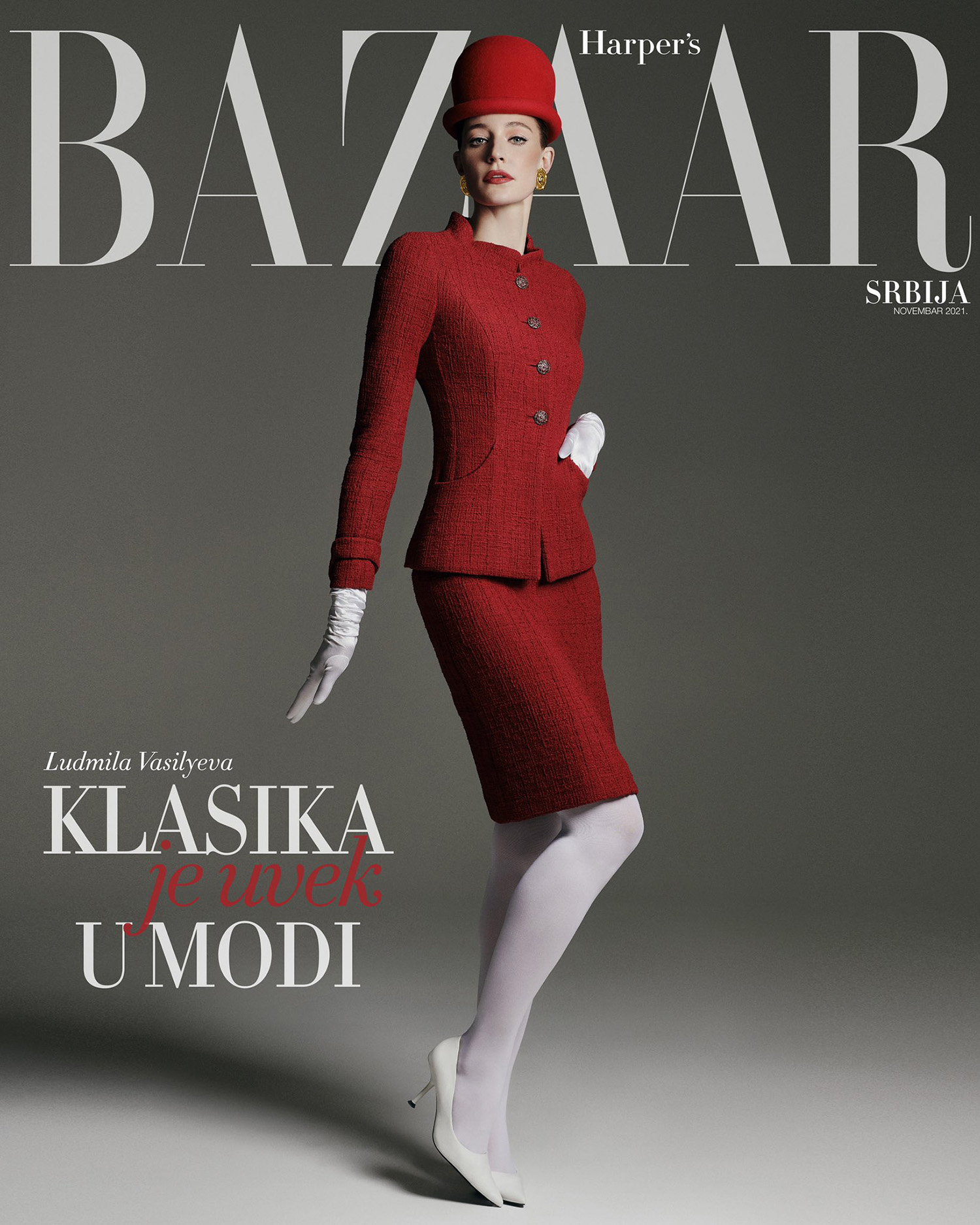 Ludmila Vasilyeva covers Harper’s Bazaar Serbia November 2021 Digital Edition by Amer Mohamad