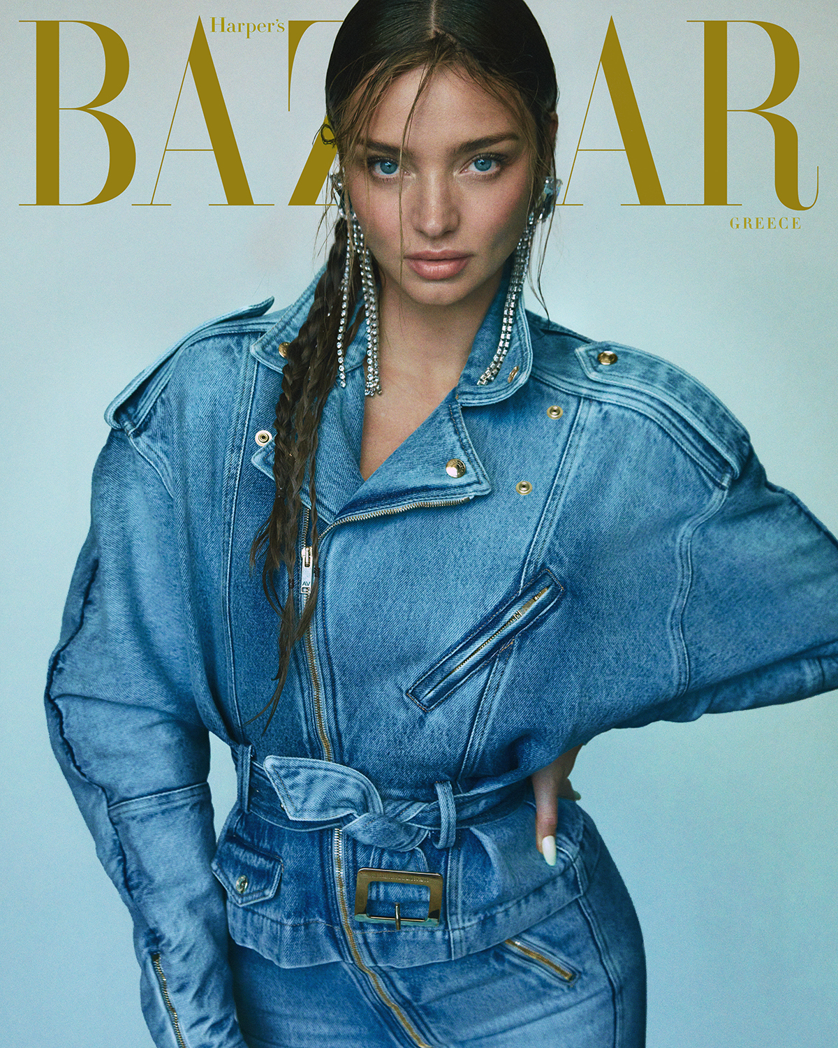 Miranda Kerr covers Harper’s Bazaar Greece November 2021 by Greg Swales