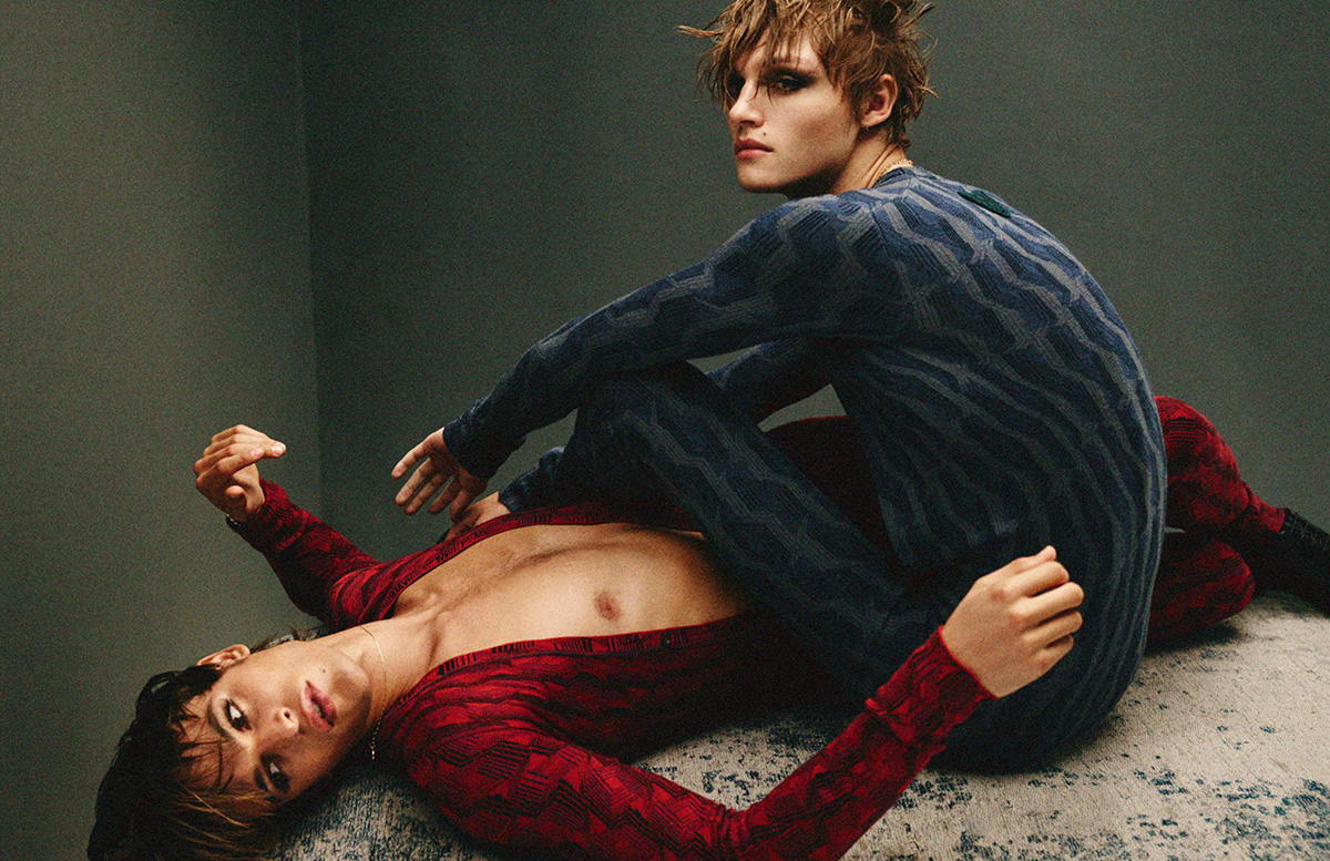Parker van Noord and Mingus Lucien Reedus cover Vogue Hommes Paris Fall Winter 2021 by Mikael Jansson