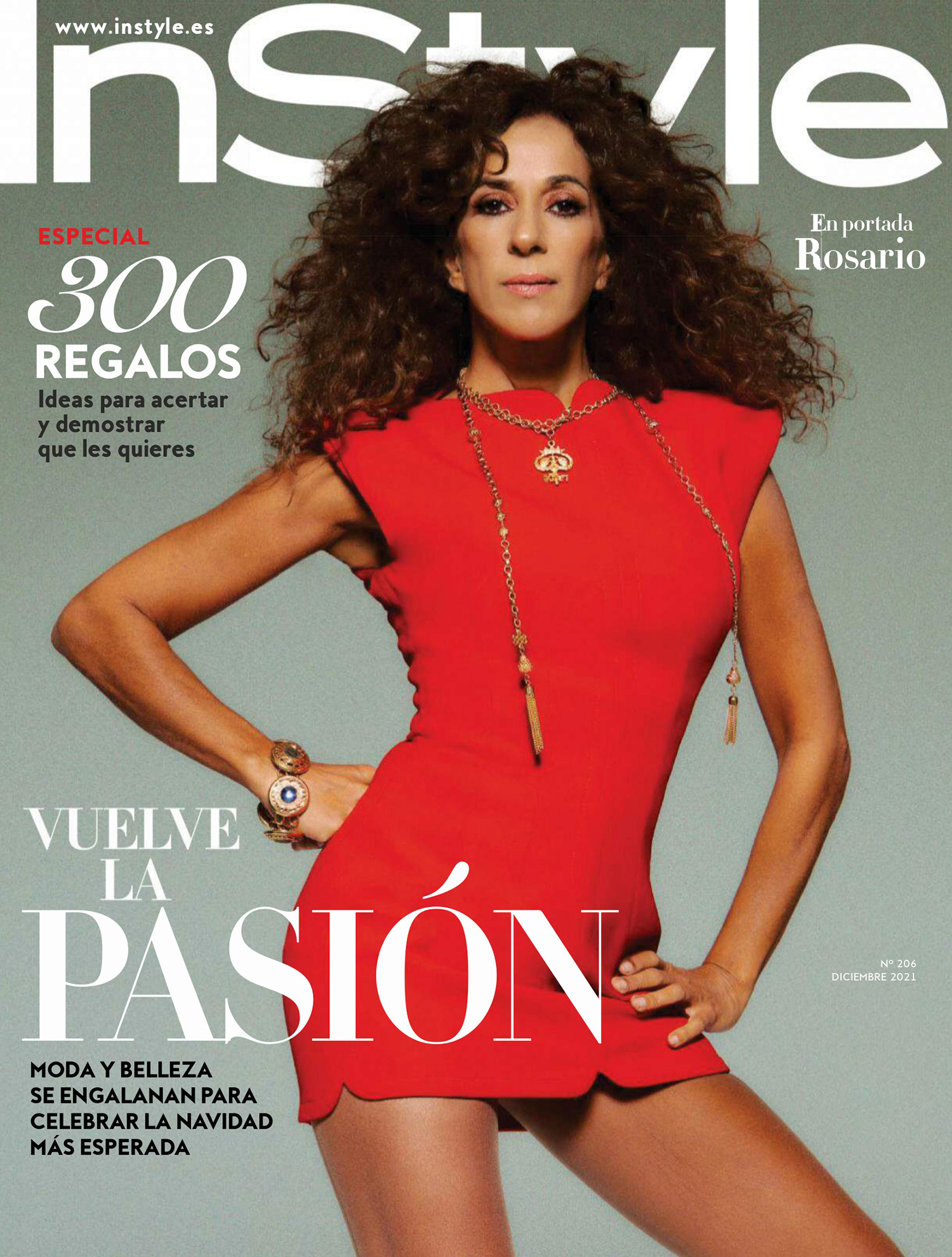 Rosario Flores covers InStyle Spain December 2021 by Javier Biosca
