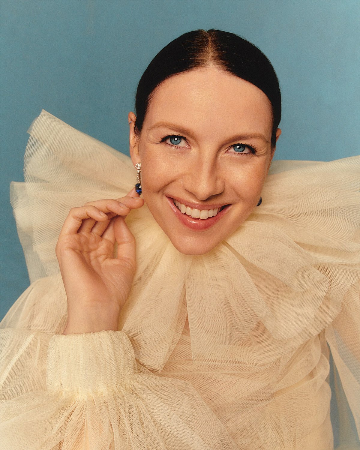 Caitriona Balfe in Marc Jacobs on Vanity Fair January 2022 cover by Nick Riley Bentham