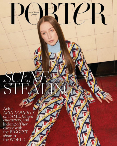Erin Doherty in Paco Rabanne on Porter Magazine January 24th, 2022 cover by Elliott Morgan