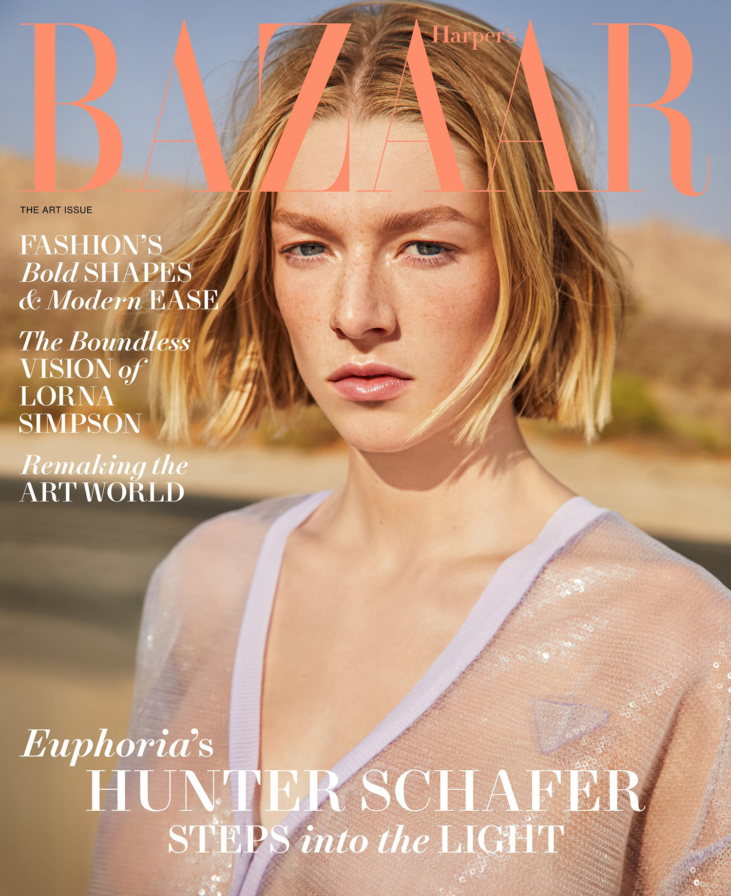 Hunter Schafer covers Harper’s Bazaar US December 2021 January 2022 by John Edmonds