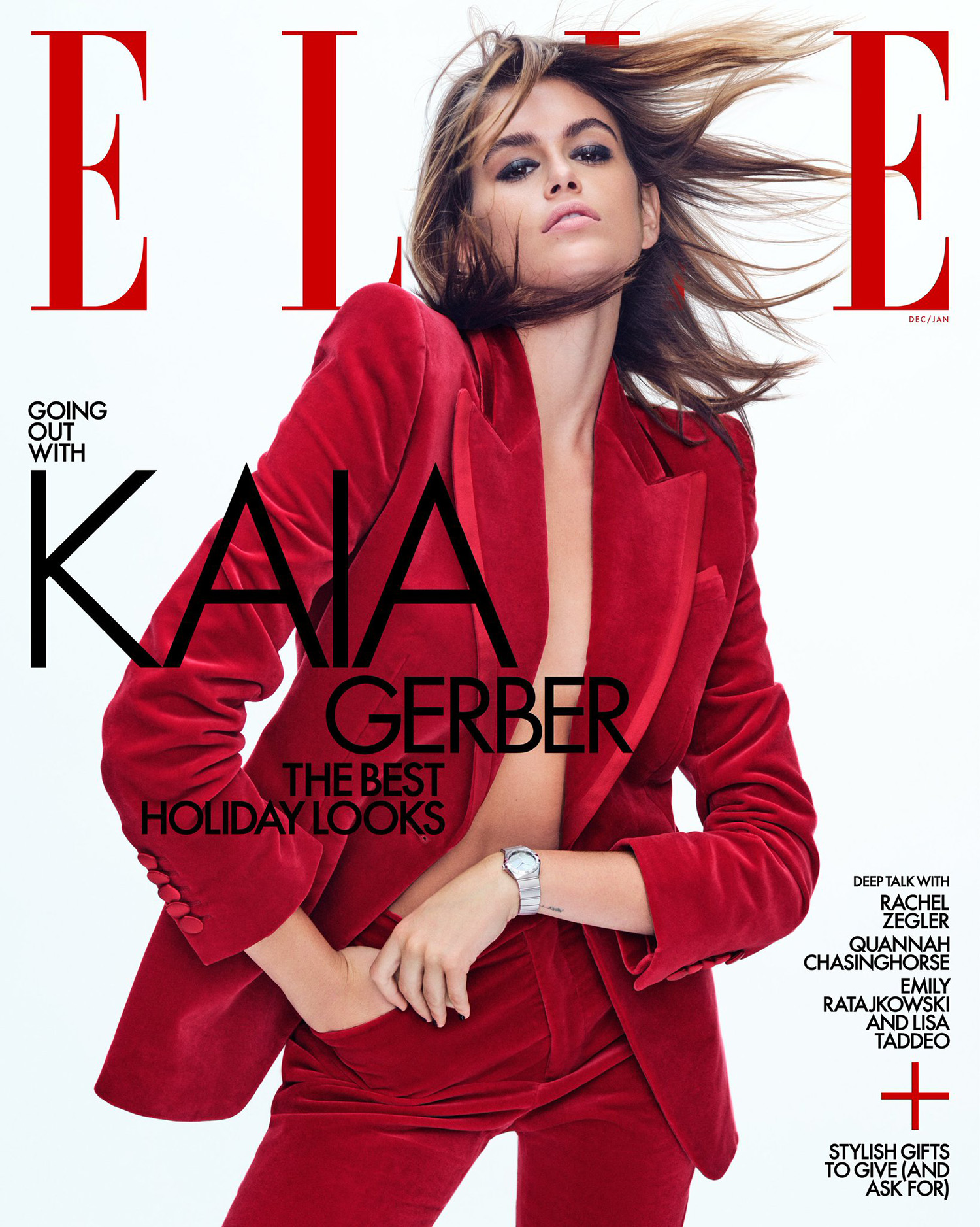 Kaia Gerber covers Elle US December 2021 January 2022 by Nathaniel Goldberg