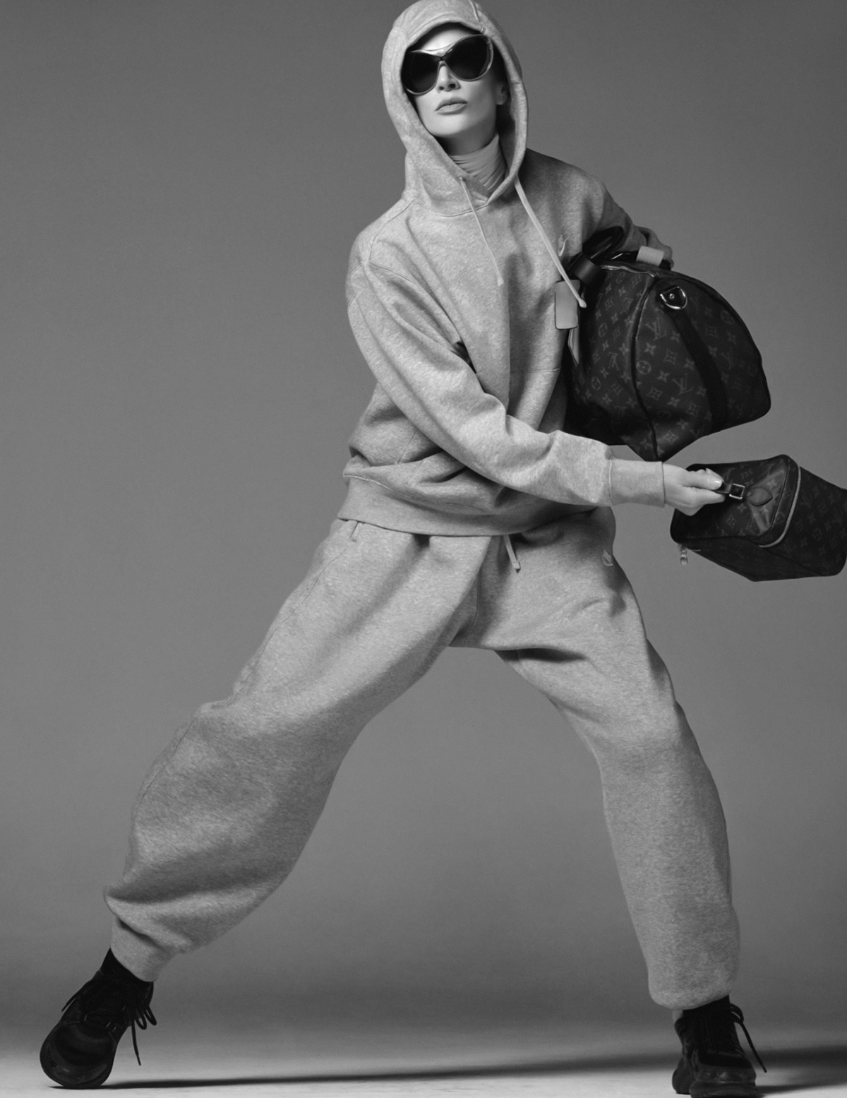 Kristen McMenamy covers British Vogue January 2022 by Steven Meisel