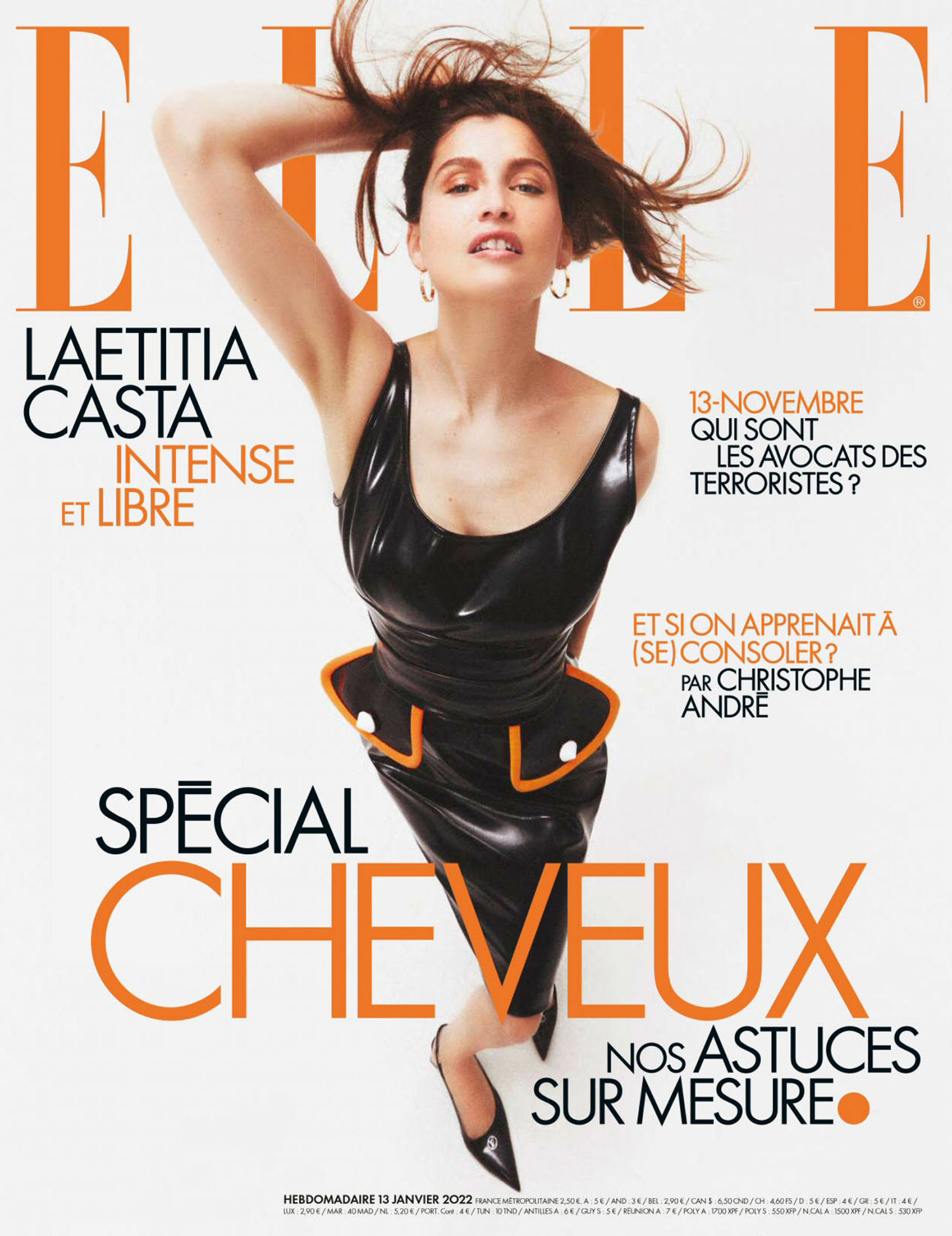 Laetitia Casta in Louis Vuitton on Elle France January 13th, 2022 cover by Julien Vallon