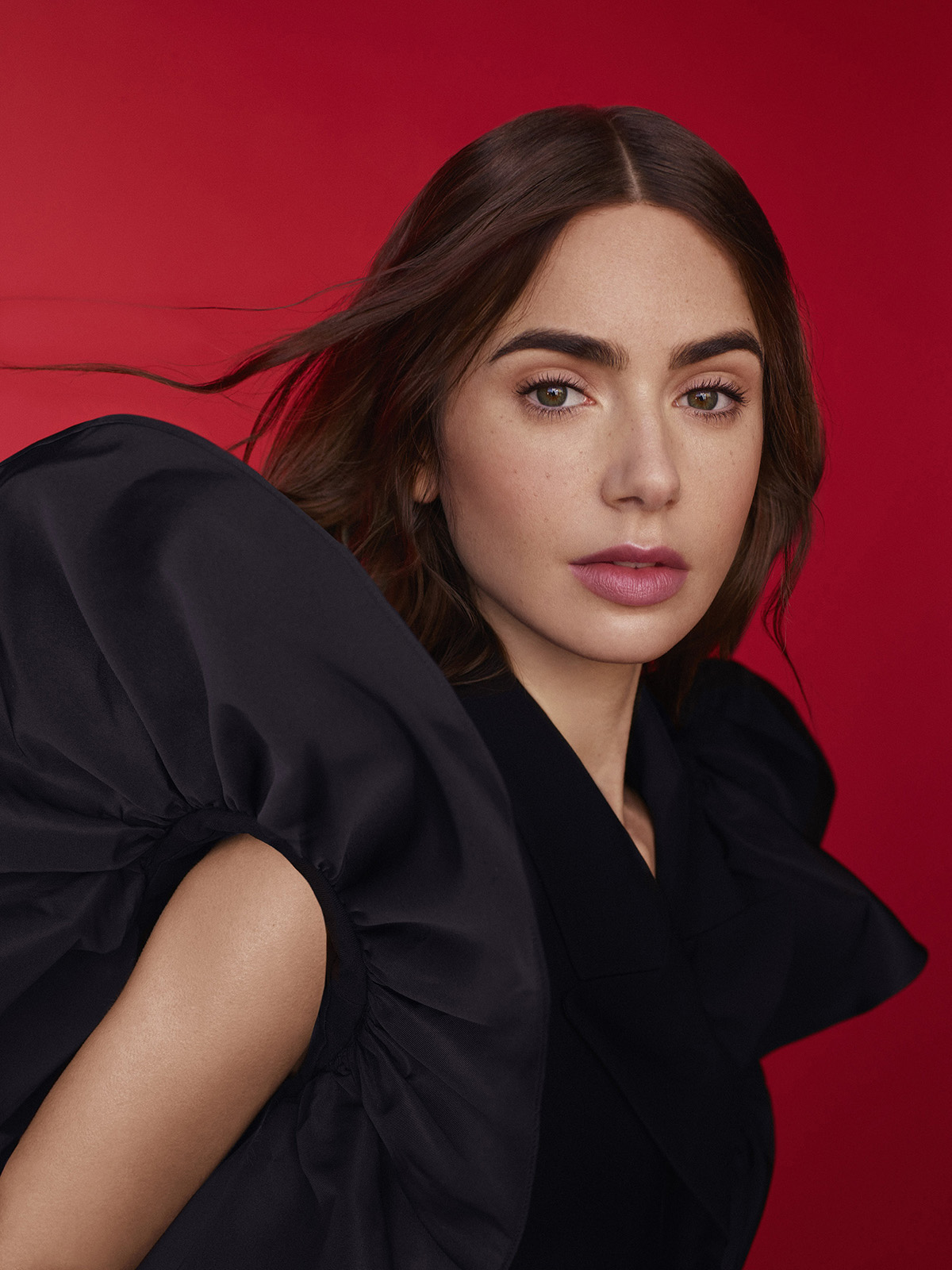 Lily Collins covers El País Semanal December 26th, 2021 by Thomas Whiteside