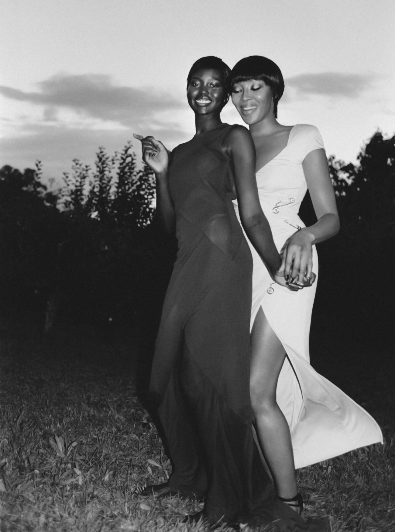 Naomi Campbell and Adut Akech by Tyler Mitchell for Vogue Italia January 2022