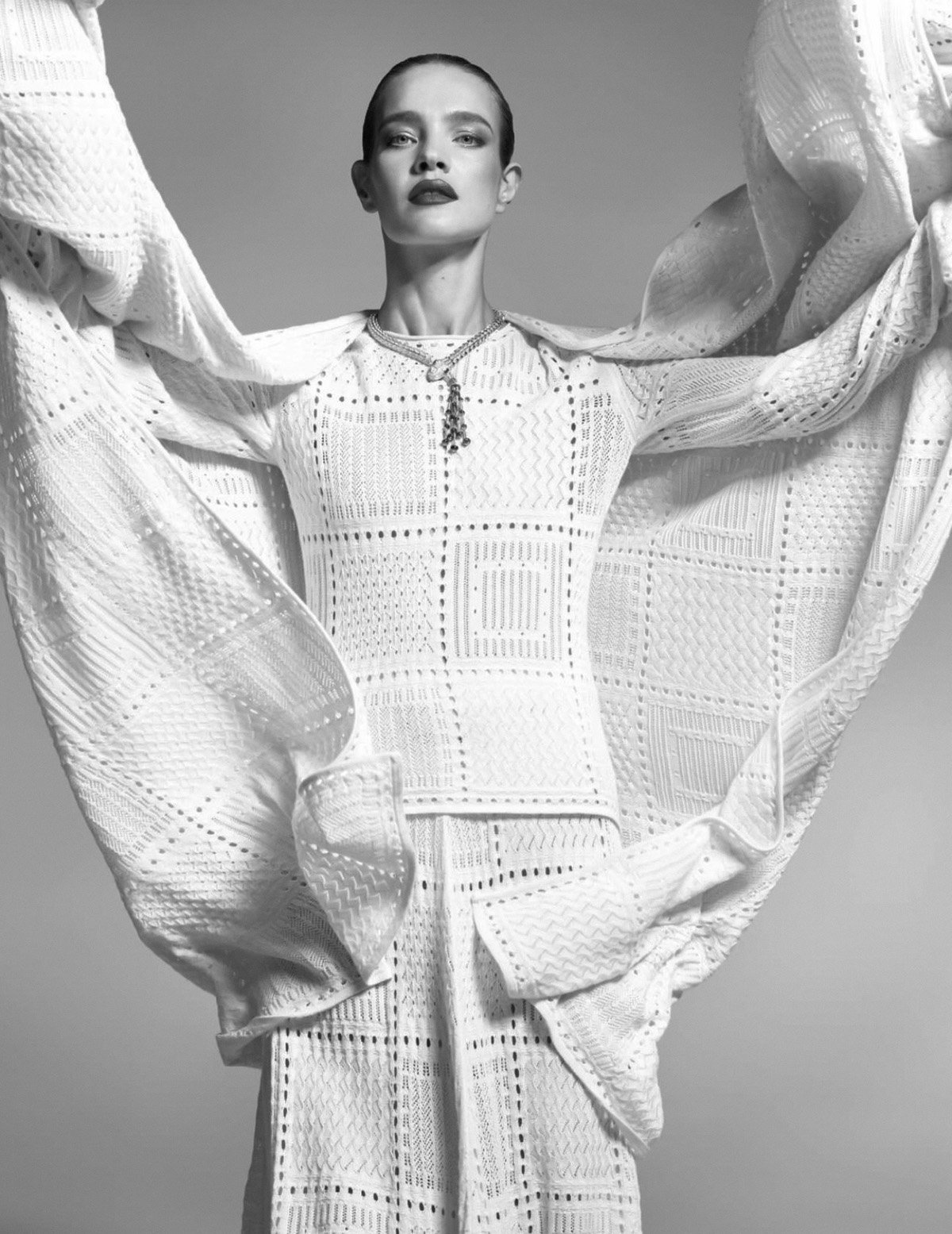 Natalia Vodianova covers Harper’s Bazaar Spain January 2022 by Nicolas Valois