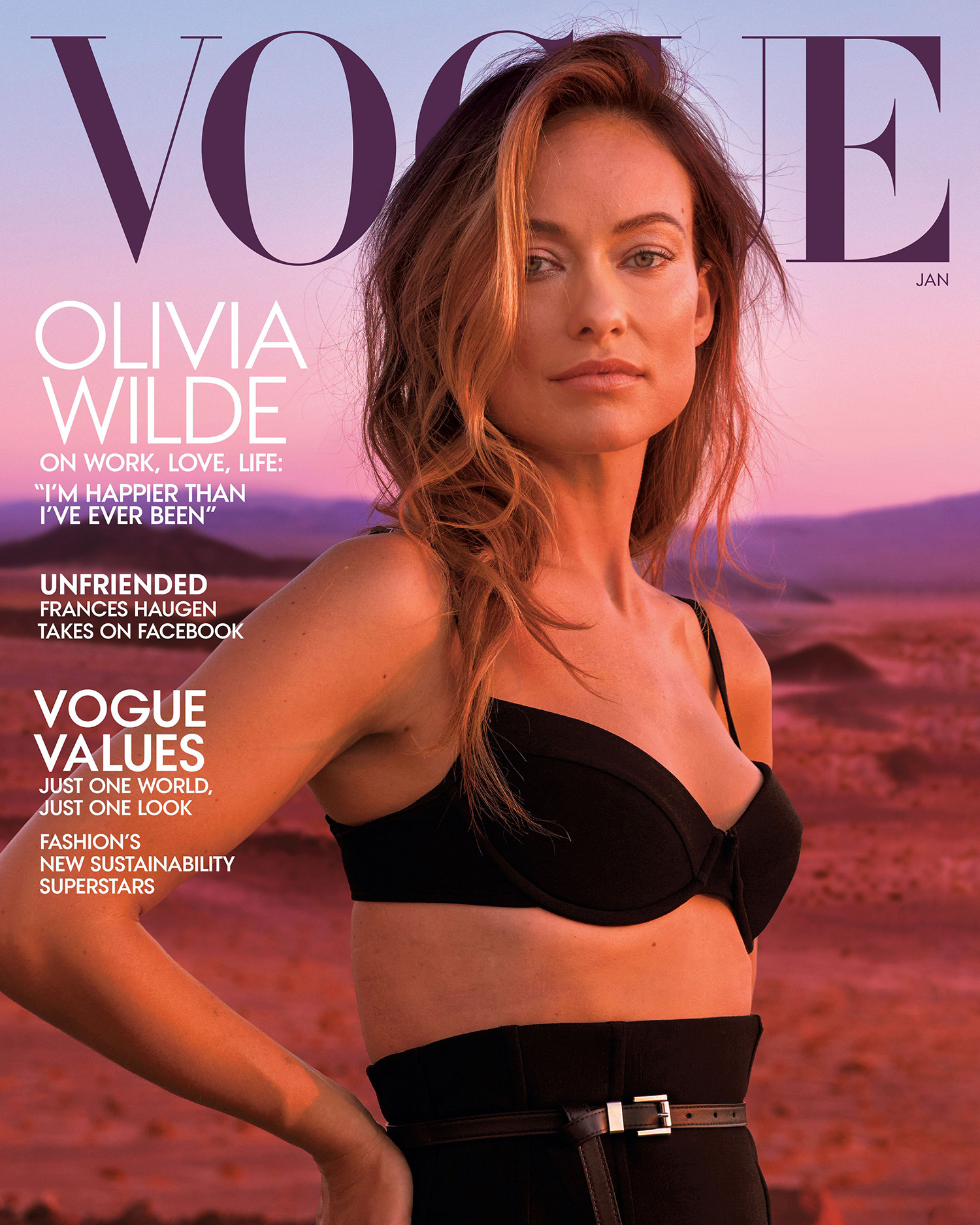 Olivia Wilde covers Vogue US January 2022 by Annie Leibovitz