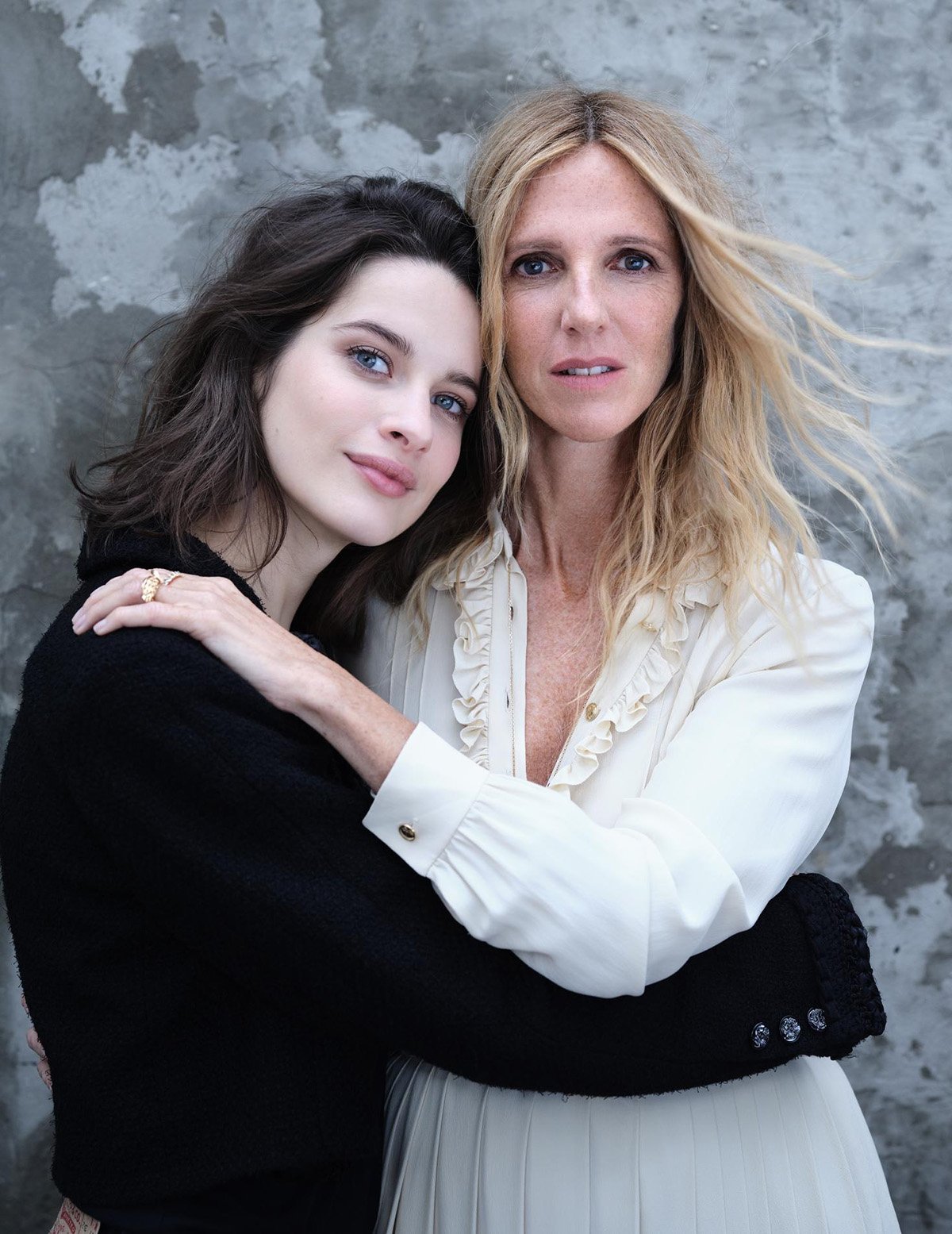 Sandrine Kiberlain and Rebecca Marder cover Madame Figaro January 21st, 2022 by Dant Studio