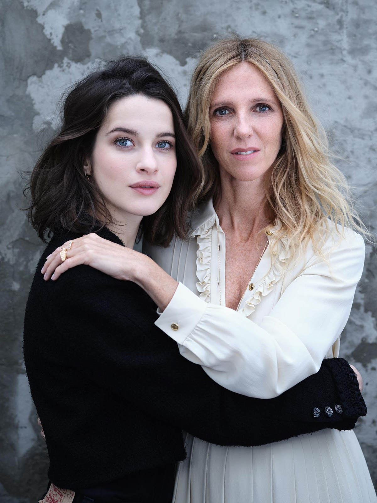 Sandrine Kiberlain and Rebecca Marder cover Madame Figaro January 21st, 2022 by Dant Studio