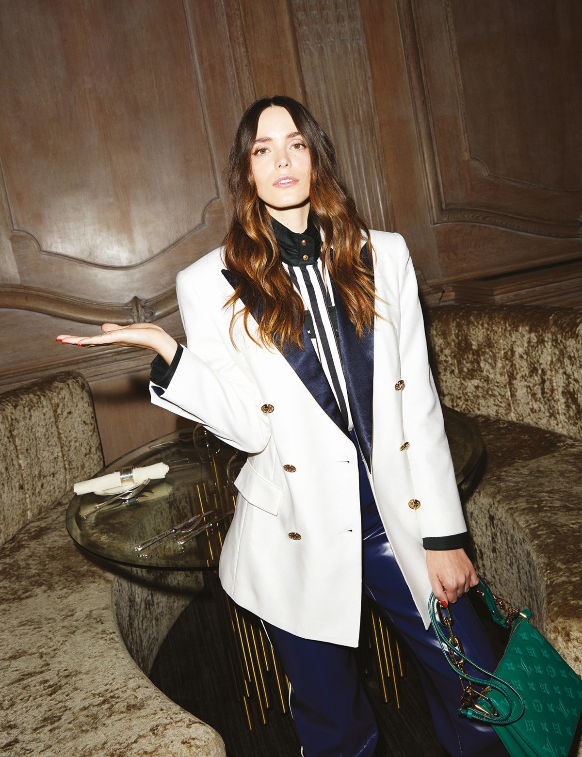 Stacy Martin in Louis Vuitton on Glass Magazine Winter 2021 by Zoe McConnell