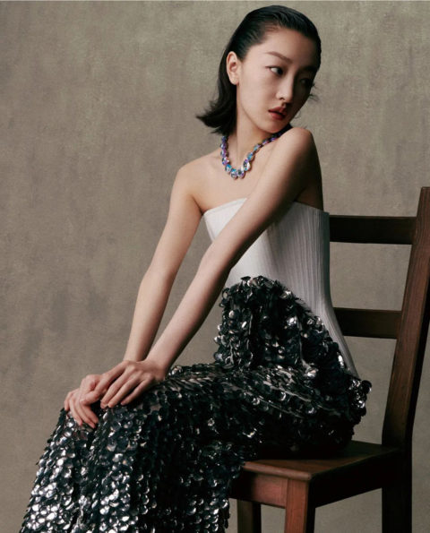 Zhou Dongyu in Louis Vuitton on Vogue China January 2022 cover by ...