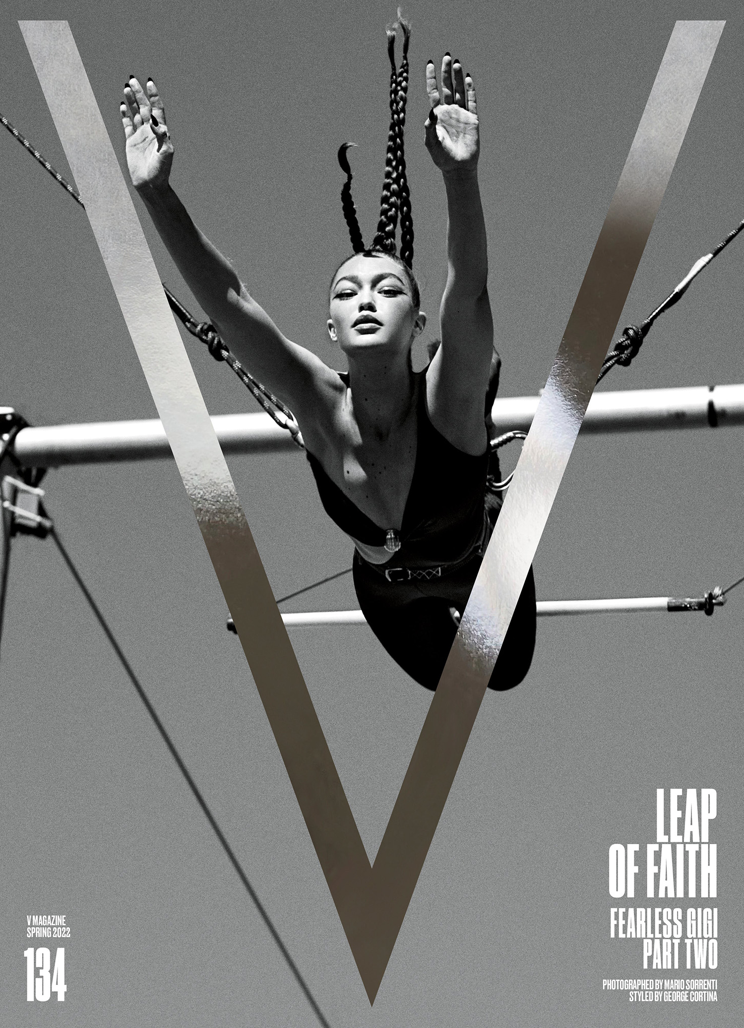 Gigi Hadid covers V Magazine Spring 2022 by Mario Sorrenti