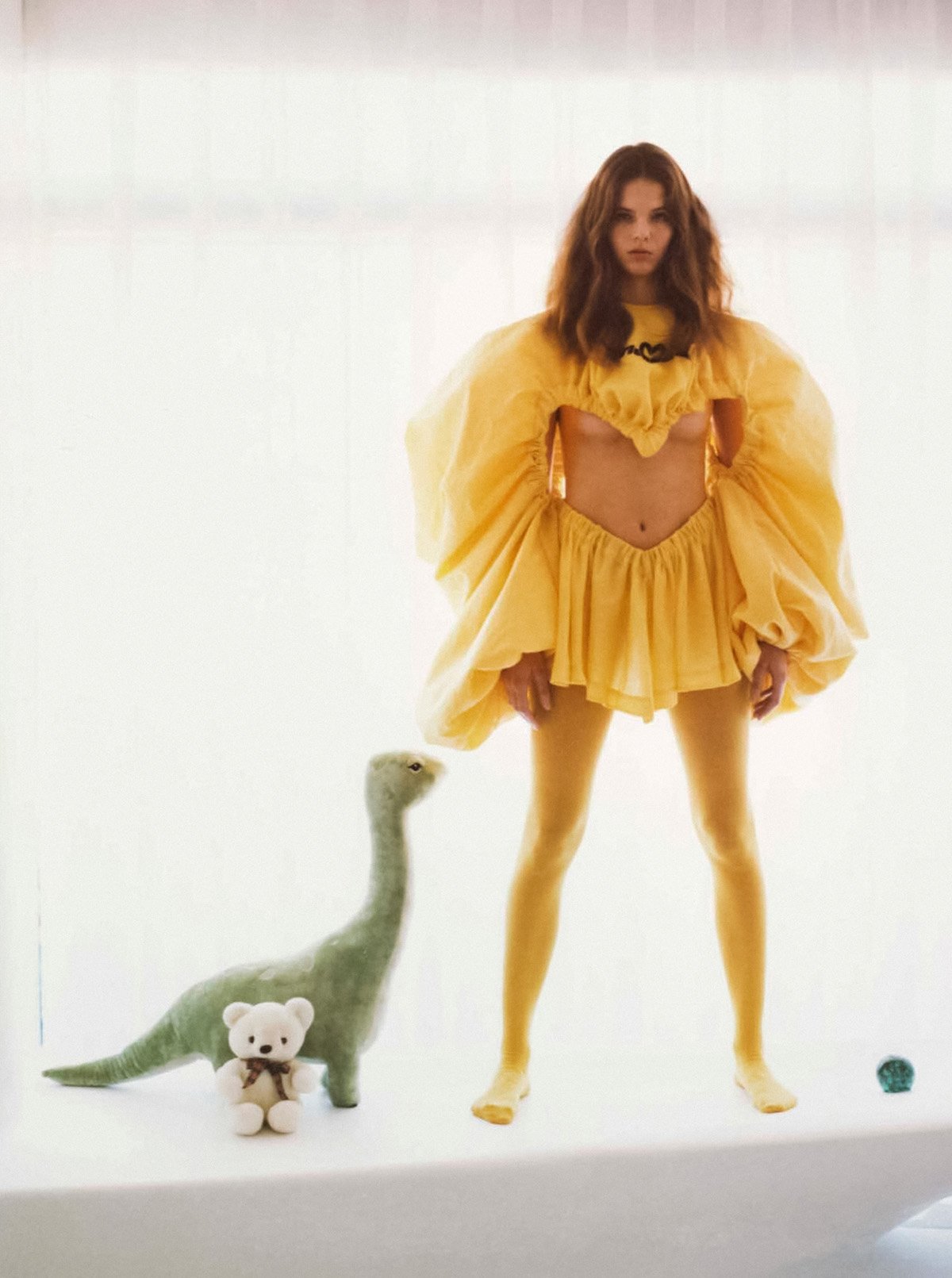 Julia Merkelbach in Dominnico on Vogue Spain February 2022 by Daniel de Jorge