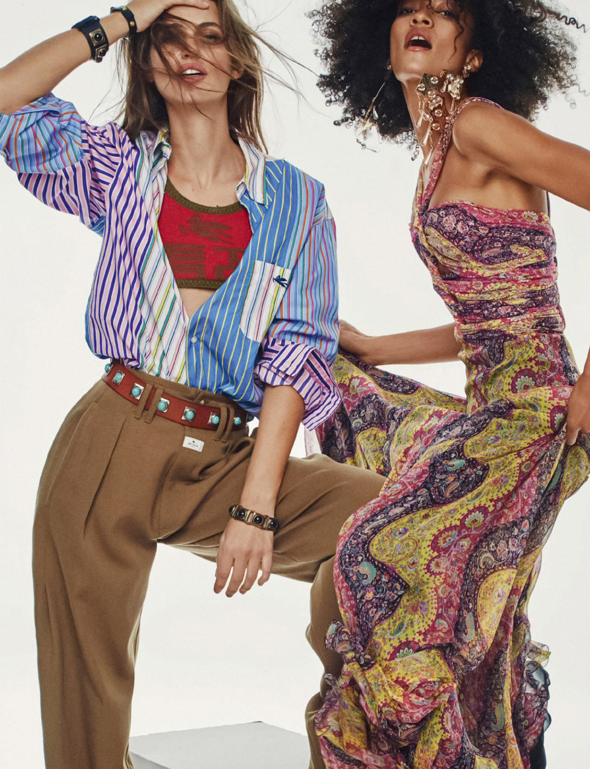 Lauren Auerbach and Sany Liriano by Mario Sierra for Elle Spain February 2022