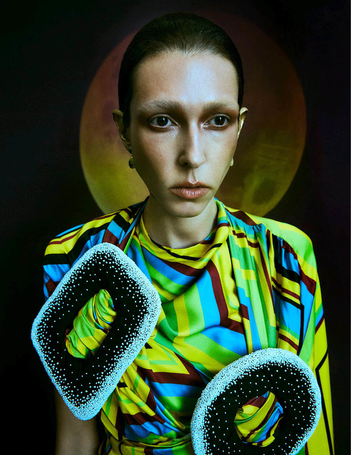 Mila Hristova covers Vogue Portugal December 2021 January 2022 by Branislav Simoncik