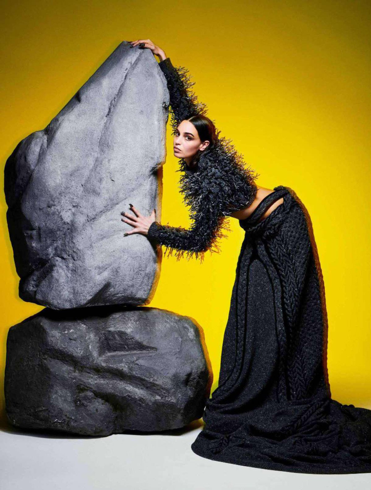 Souheila Yacoub covers Madame Figaro February 11th, 2022 by Bojana Tatarska