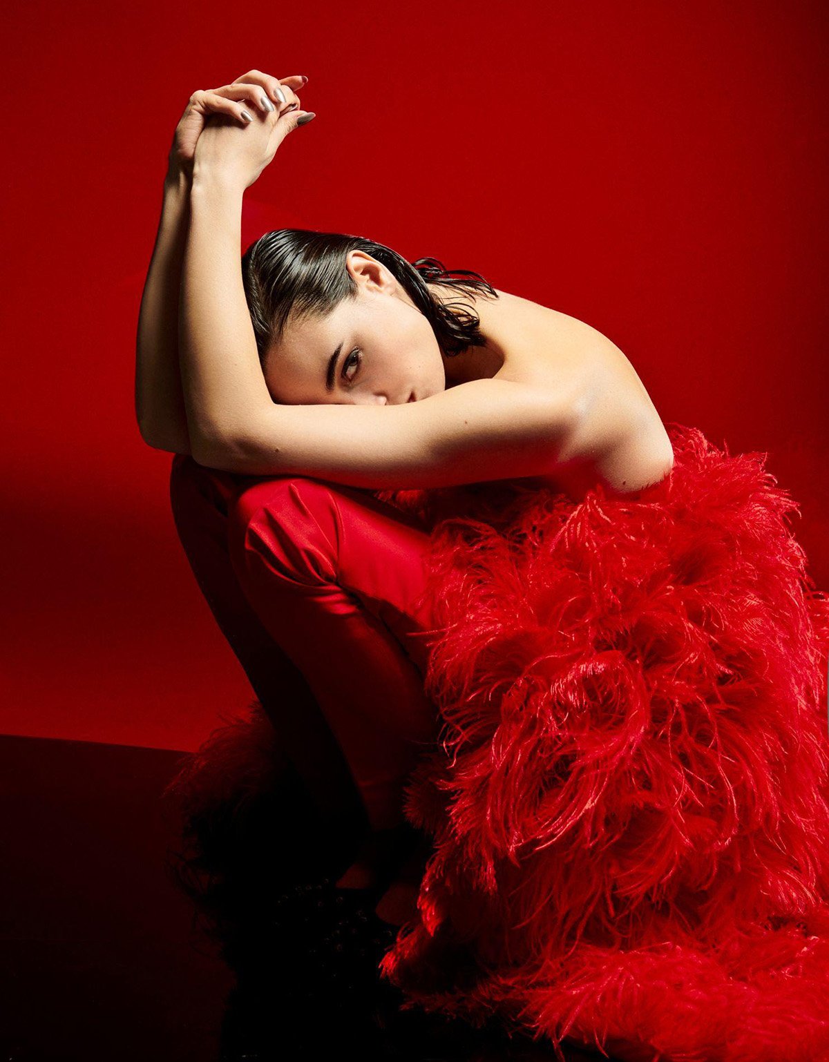 Souheila Yacoub covers Madame Figaro February 11th, 2022 by Bojana Tatarska