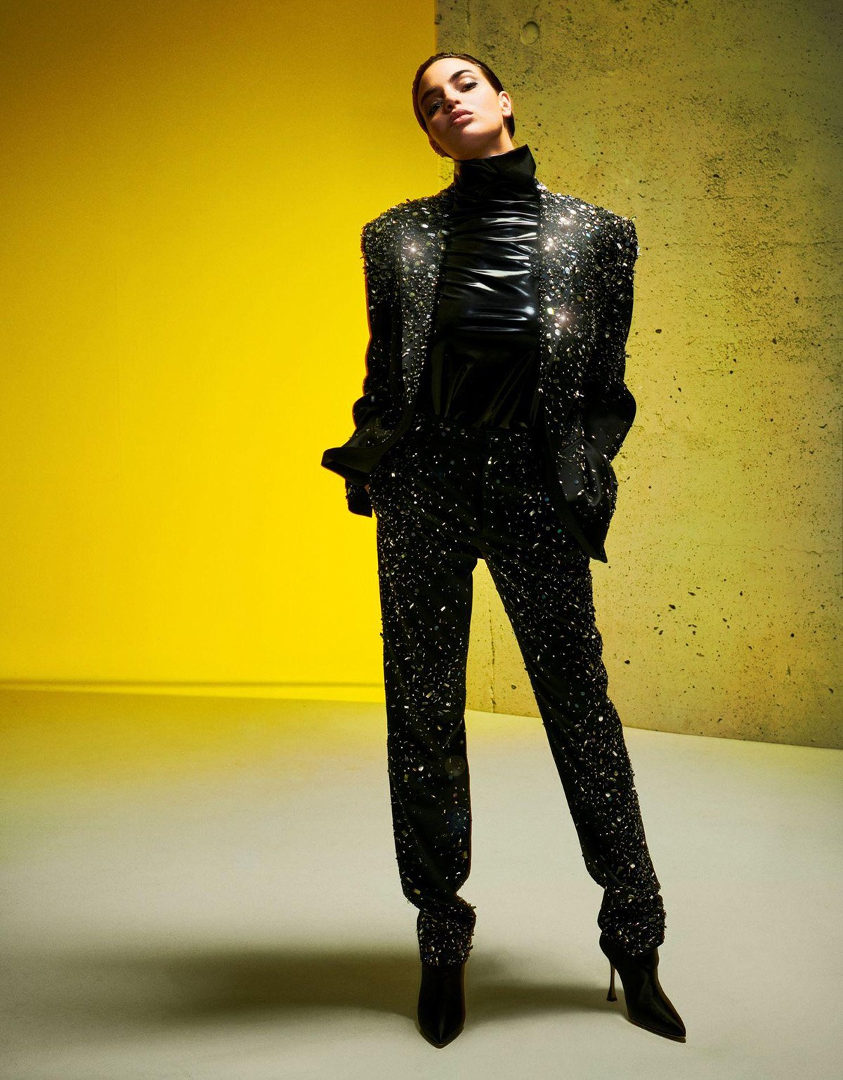 Souheila Yacoub covers Madame Figaro February 11th, 2022 by Bojana Tatarska