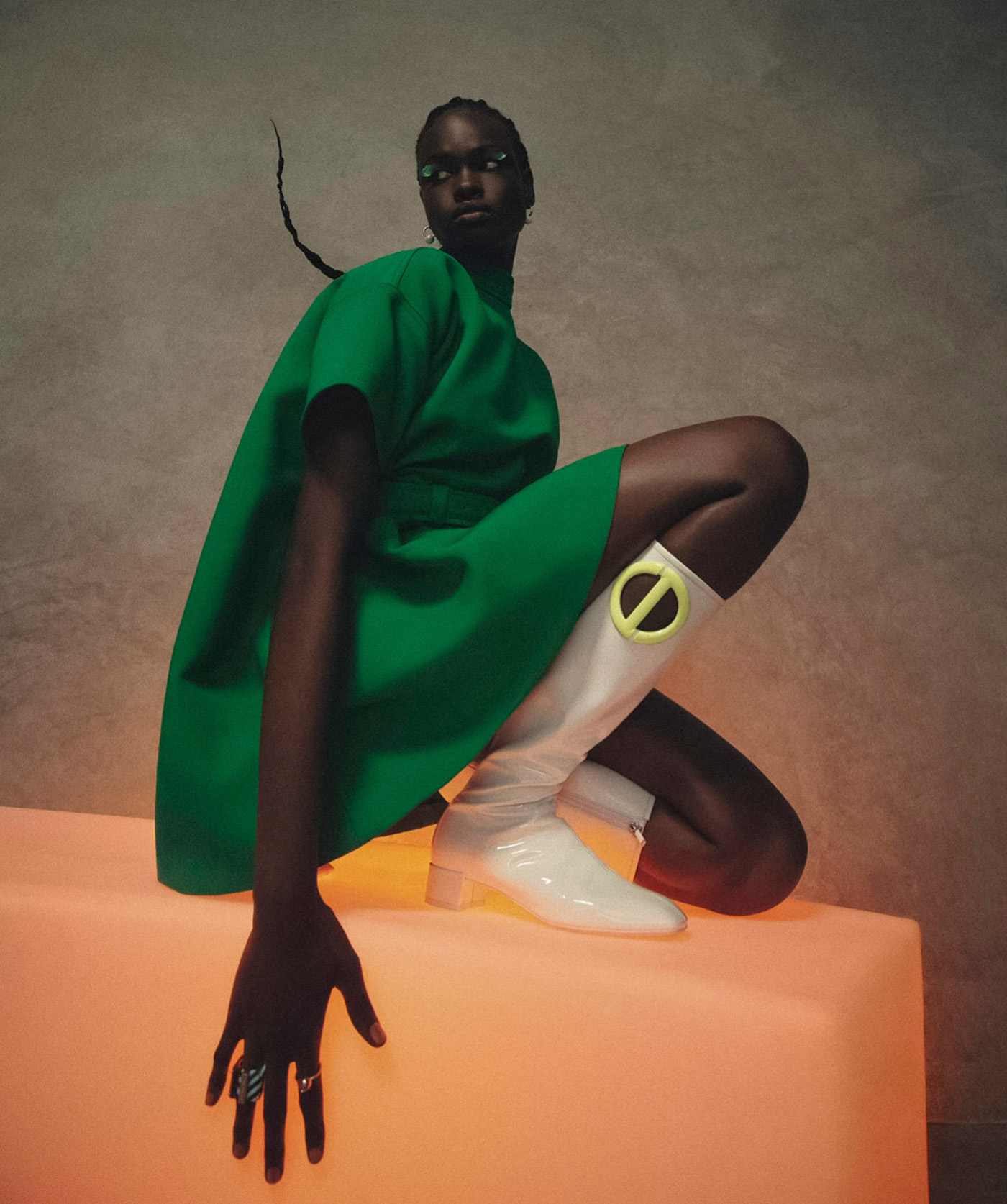 Bakhita Lual in Dior on Vogue Australia February 2022 by Isaac Brown
