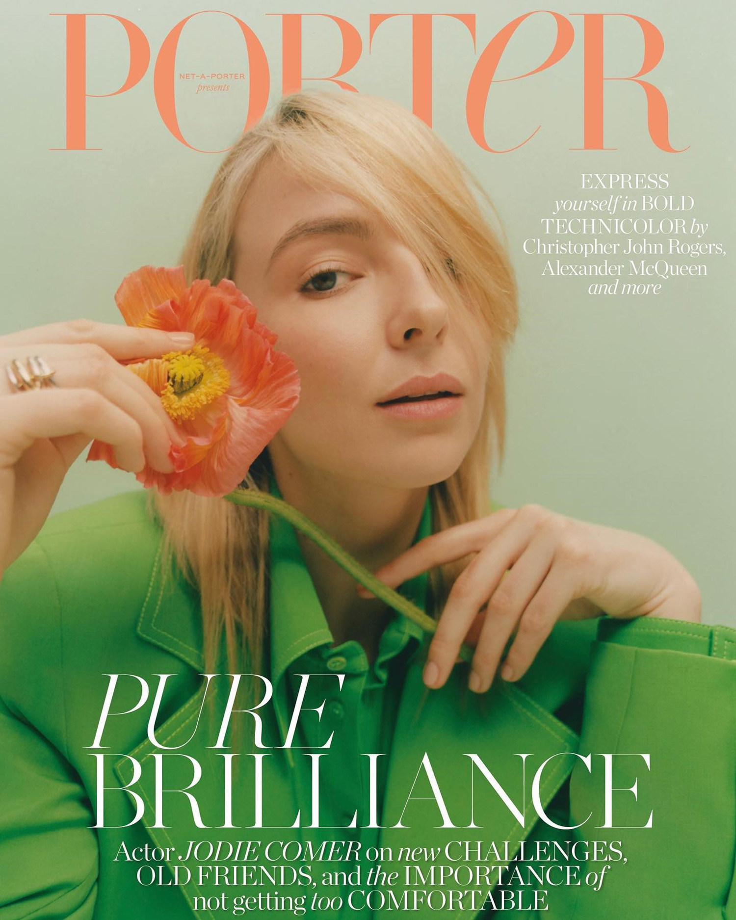 Jodie Comer covers Porter Magazine March 7th, 2022 by Laura McCluskey