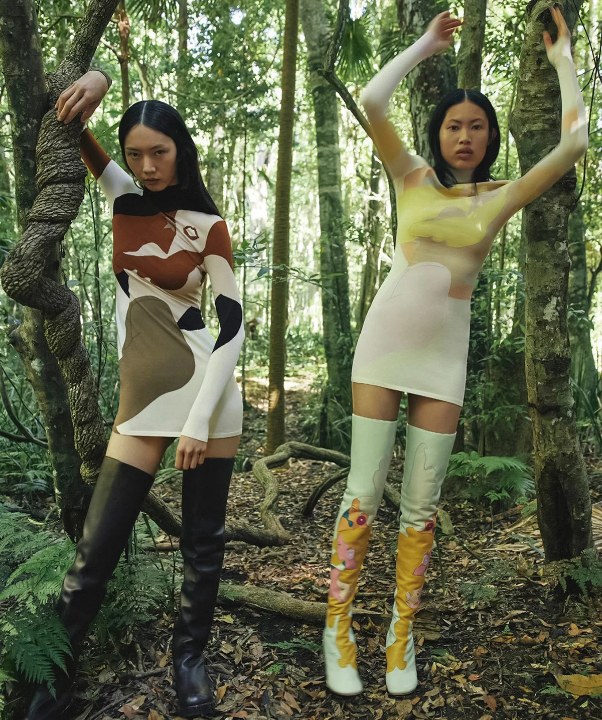 Ploy Rida and Yixin Zhao by Charles Dennington for Vogue Australia March 2022