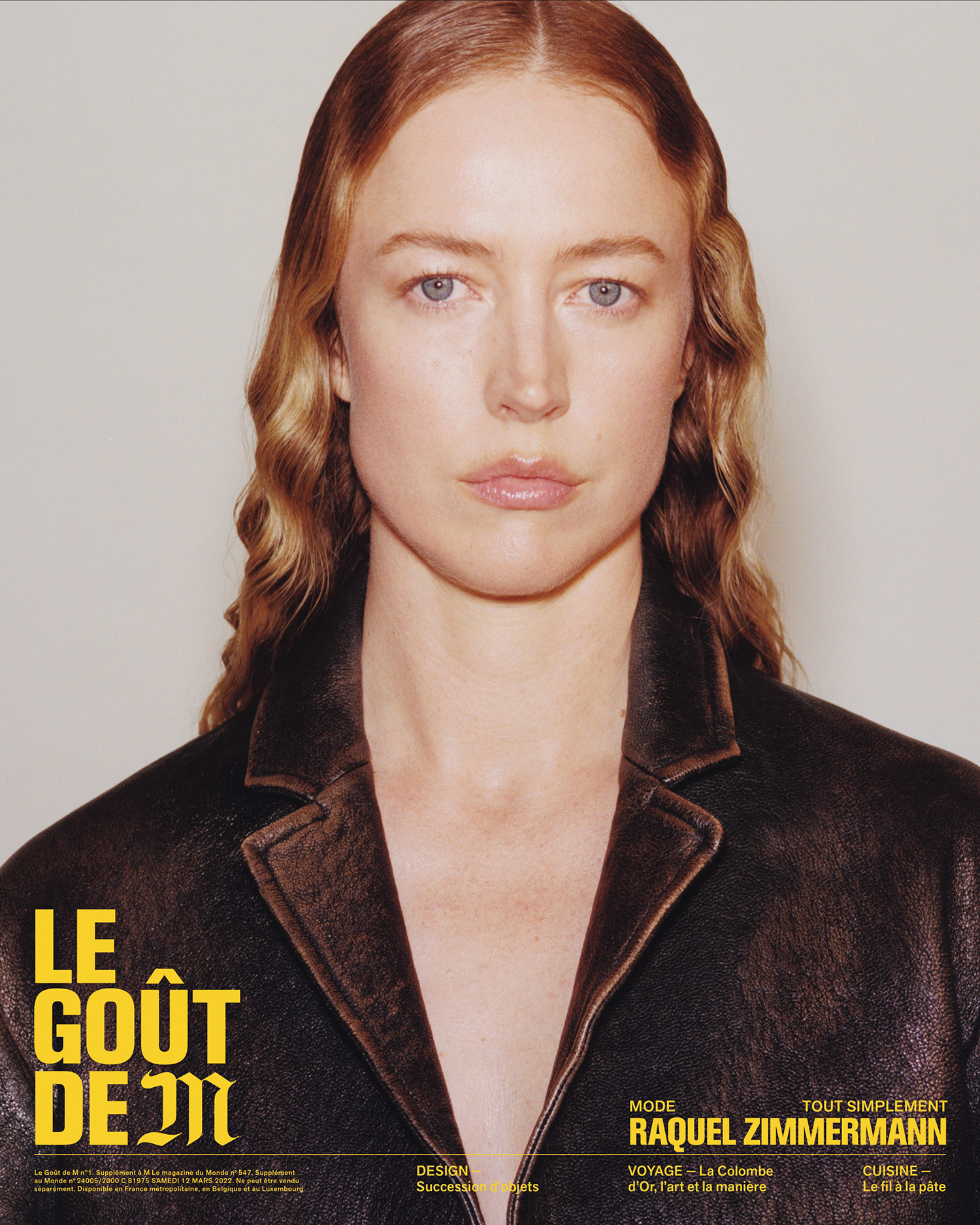 Raquel Zimmermann covers Le Goût de M March 12th, 2022 by Drew Vickers