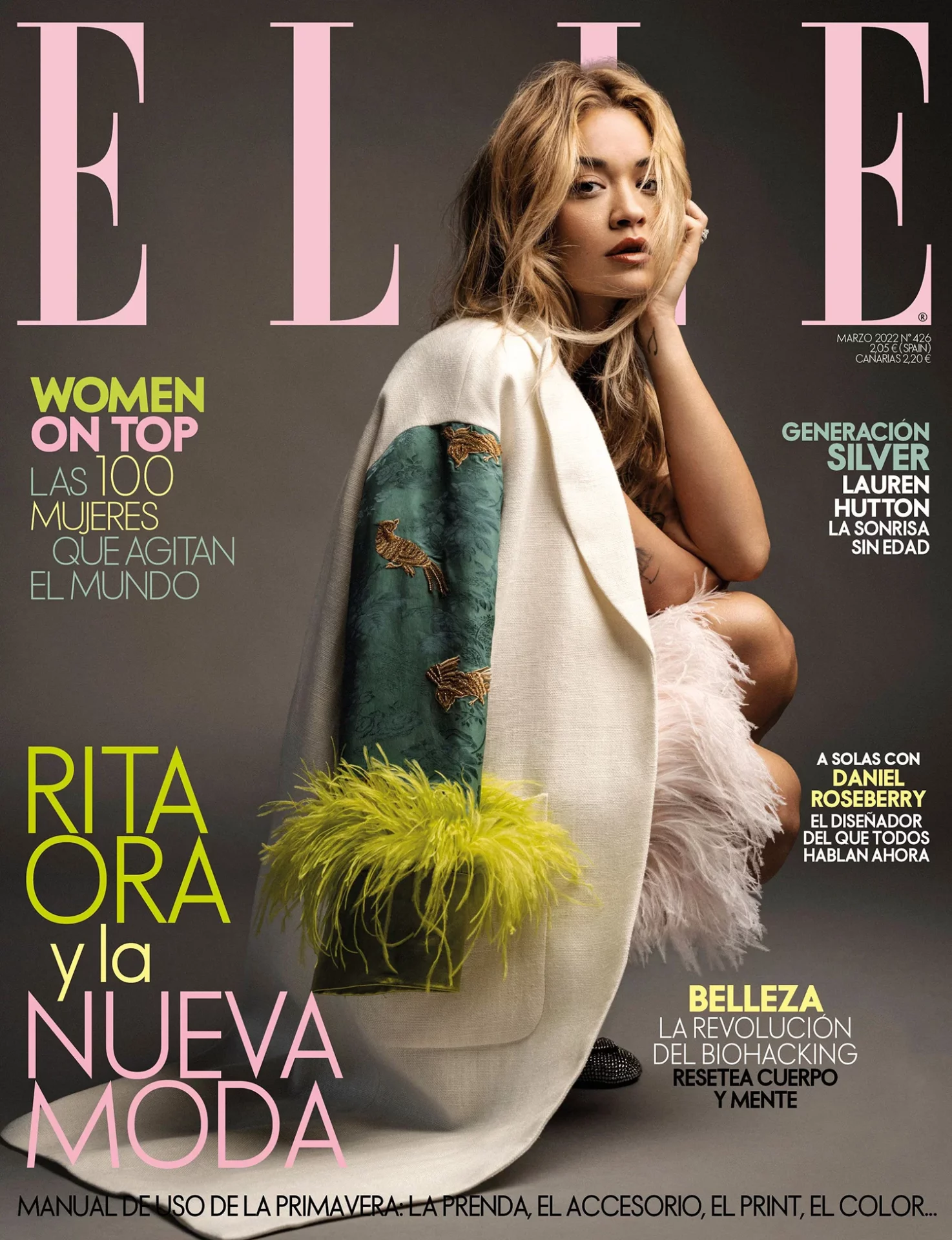 Rita Ora covers Elle Spain March 2022 by Juankr