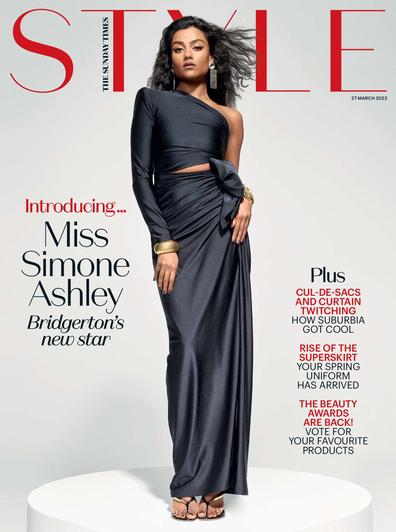 Simone Ashley covers The Sunday Times Style March 27th, 2022 by Koto Bolofo