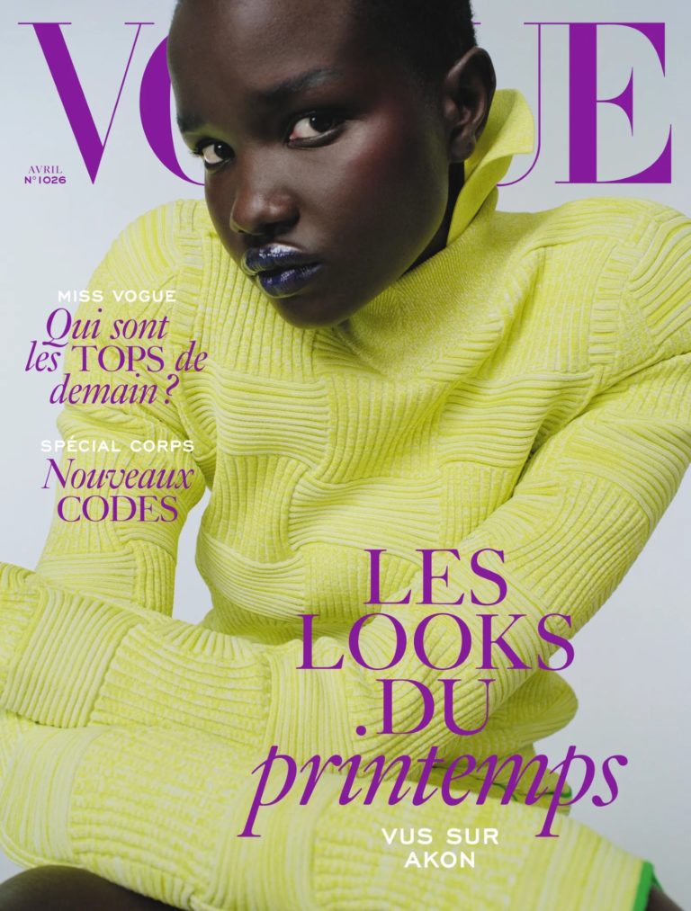 Akon Changkou in Bottega Veneta on Vogue France April 2022 cover by ...