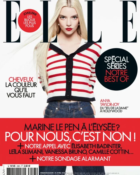 Anya Taylor-Joy covers Elle France April 21st, 2022 by Daniel Jackson